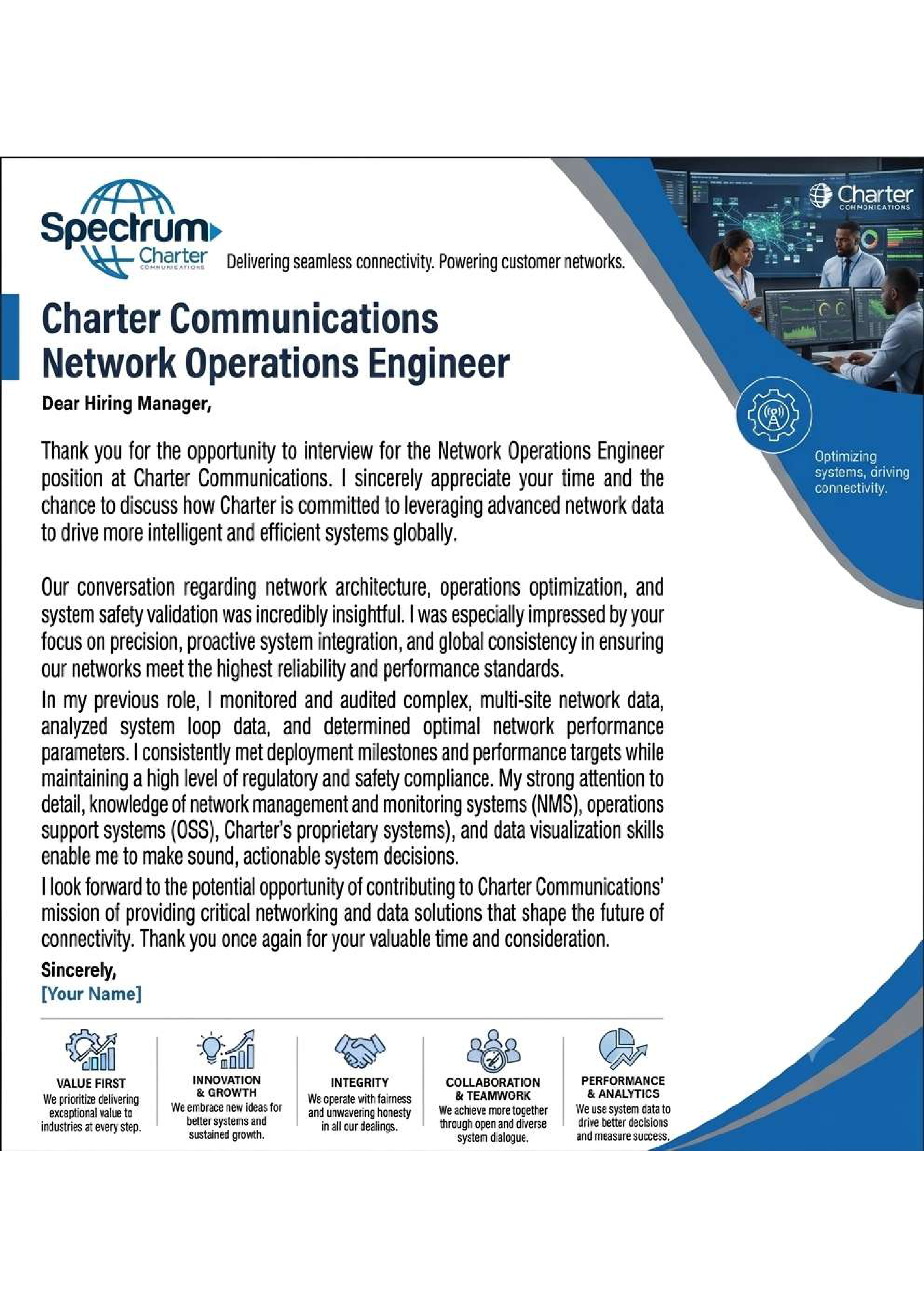 Charter Communications Network Operations Engineer — page 1