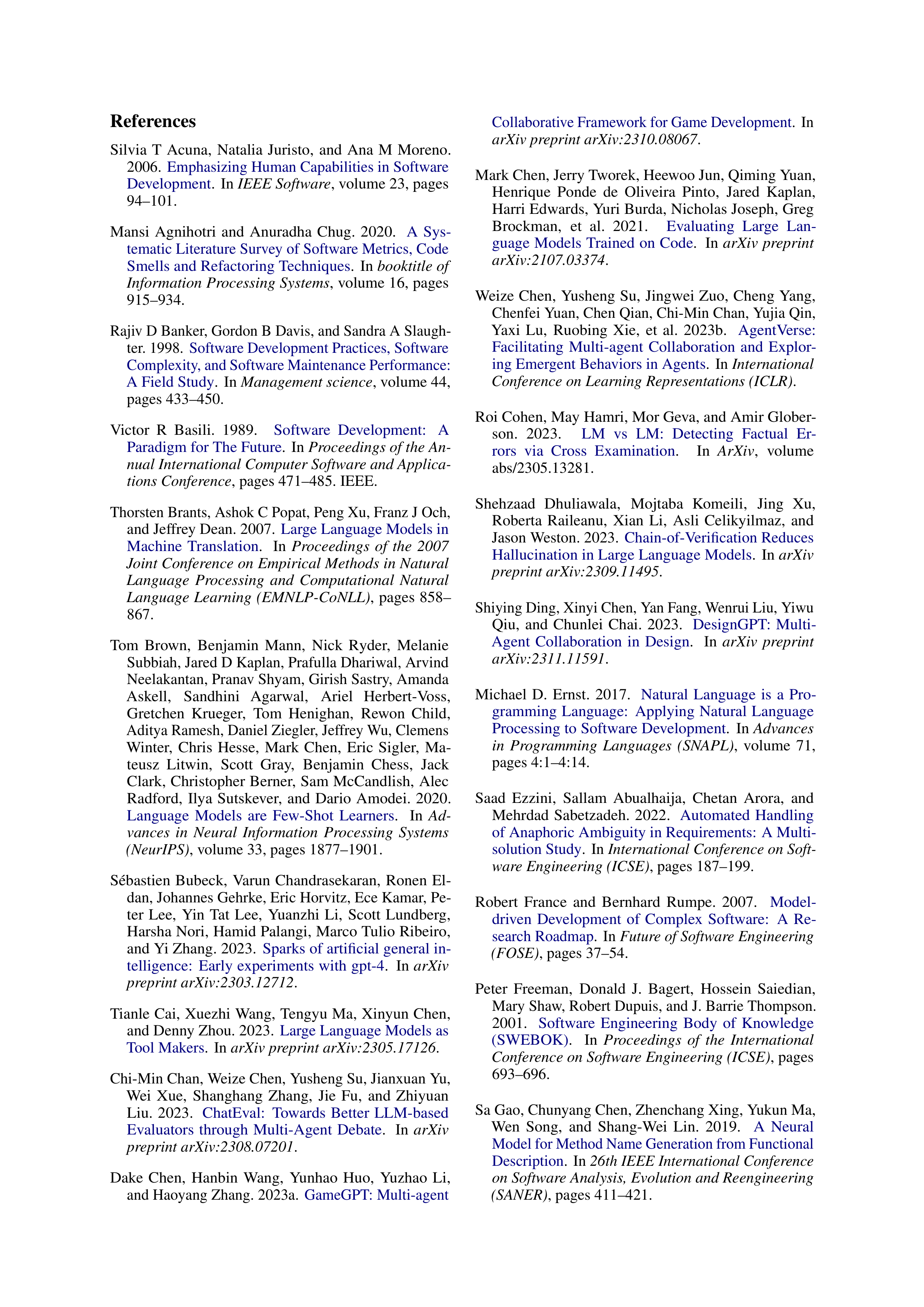 ChatDev AI Agent for Collaborative Software Development — page 10