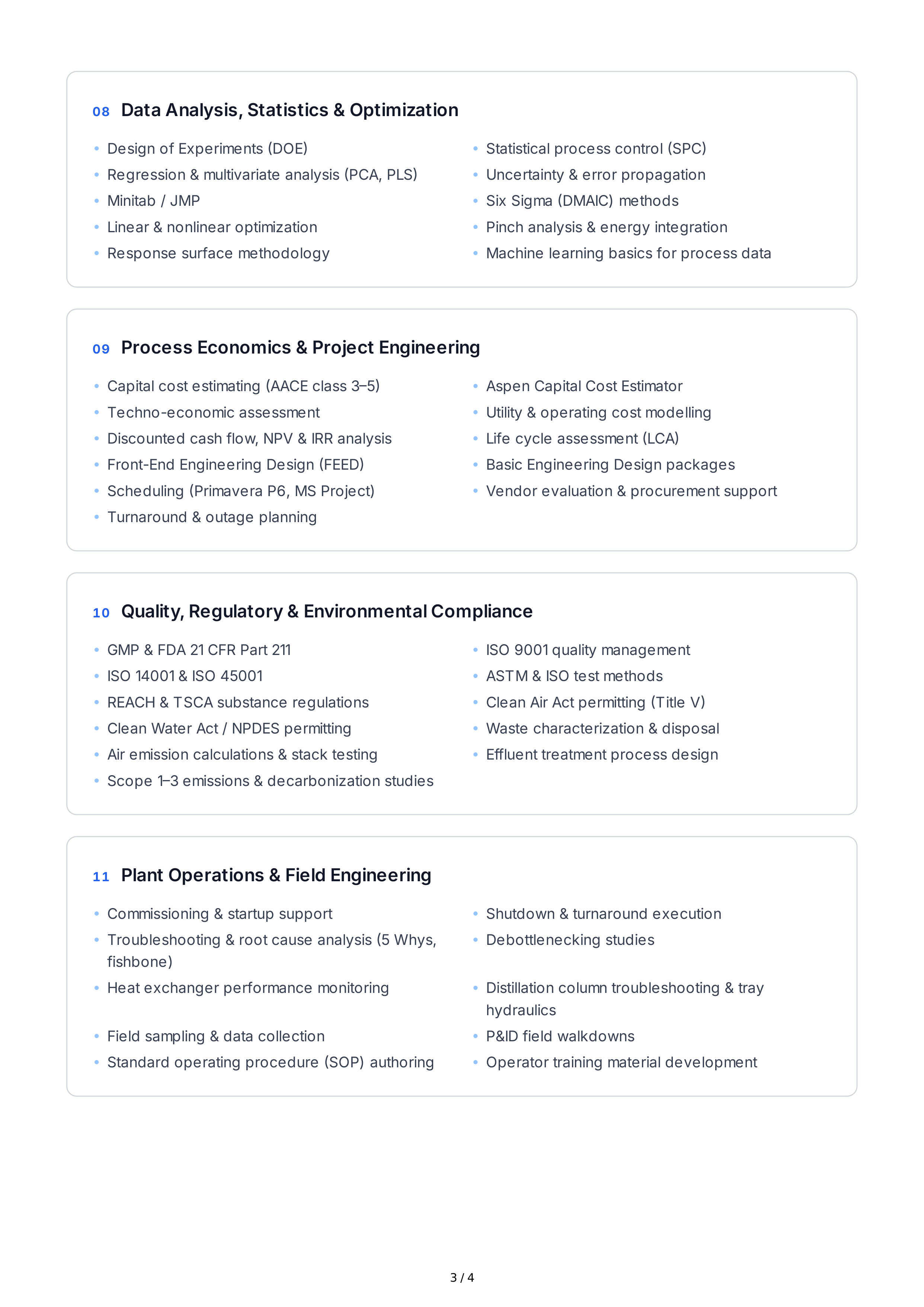 Chemical Engineering Technical Skills — page 3