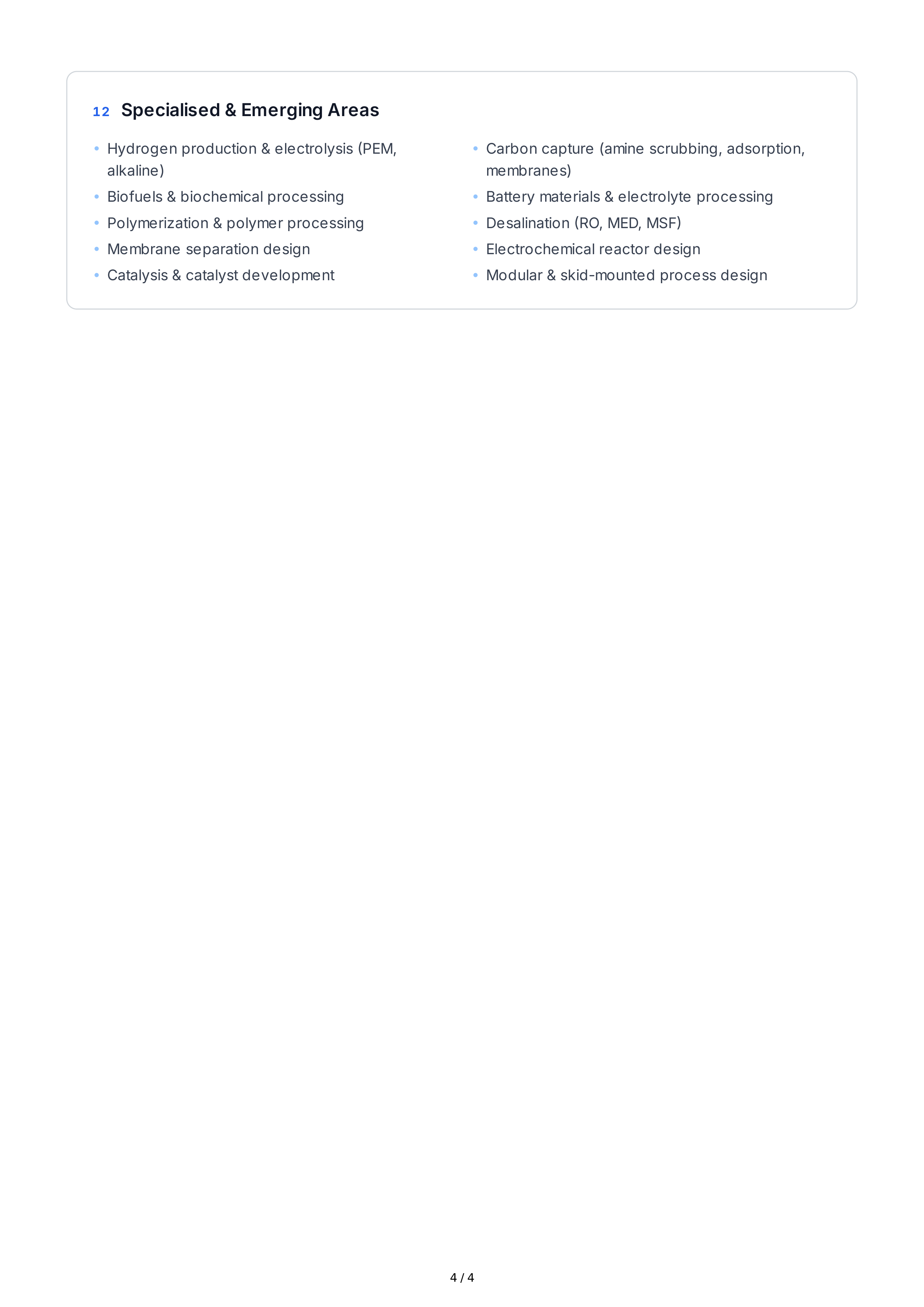 Chemical Engineering Technical Skills — page 4