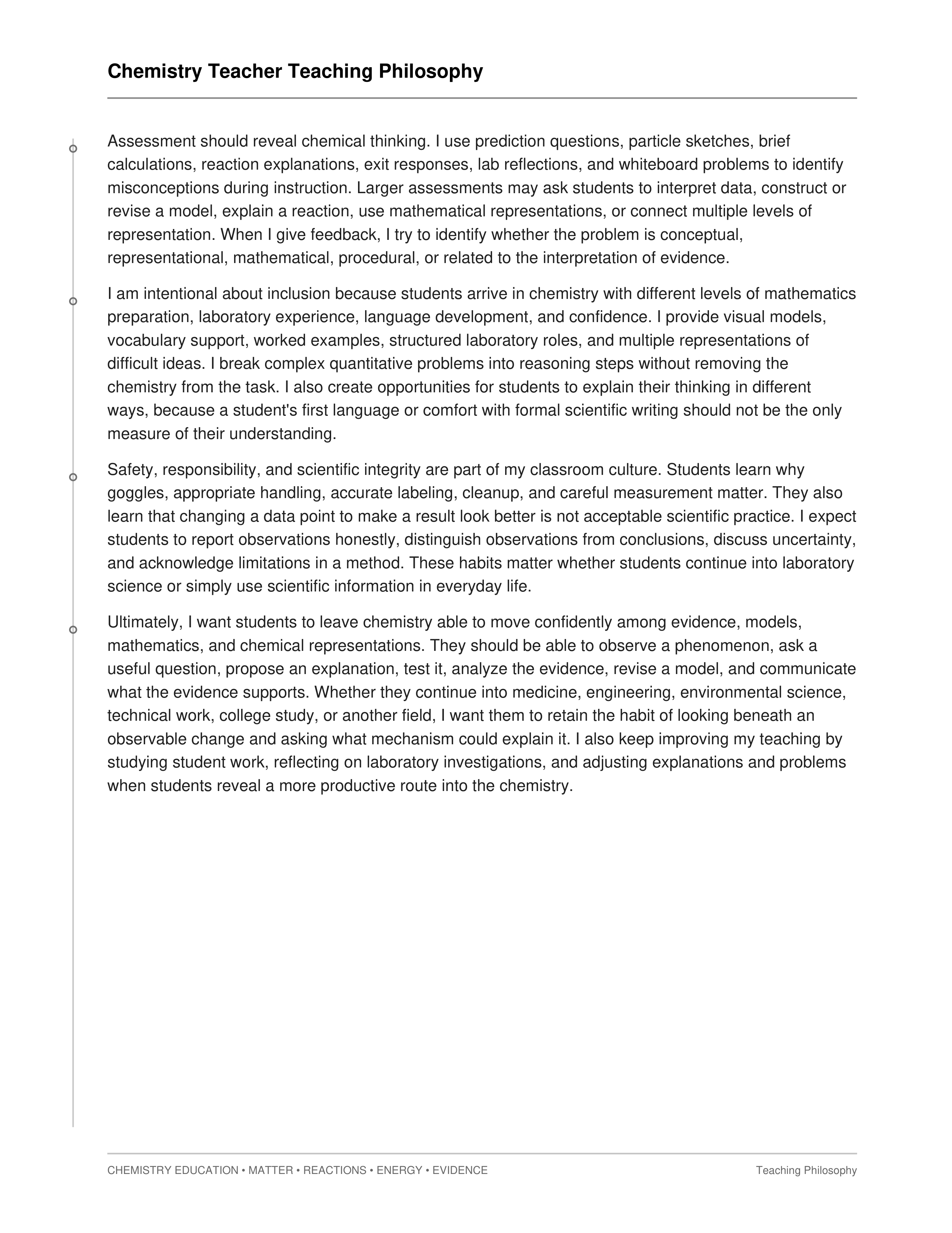 Chemistry Teacher Teaching Philosophy — page 2