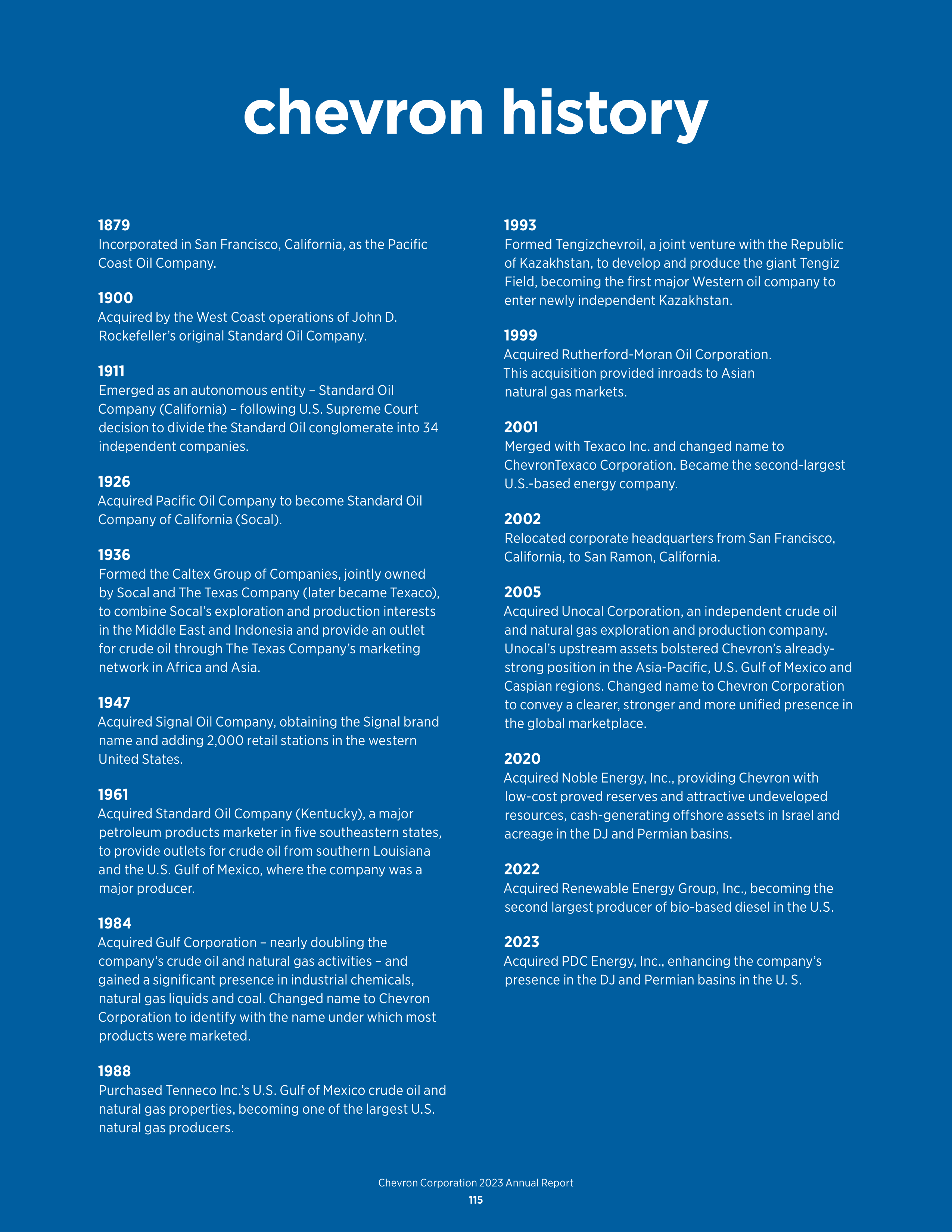 Chevron Annual Report — page 107