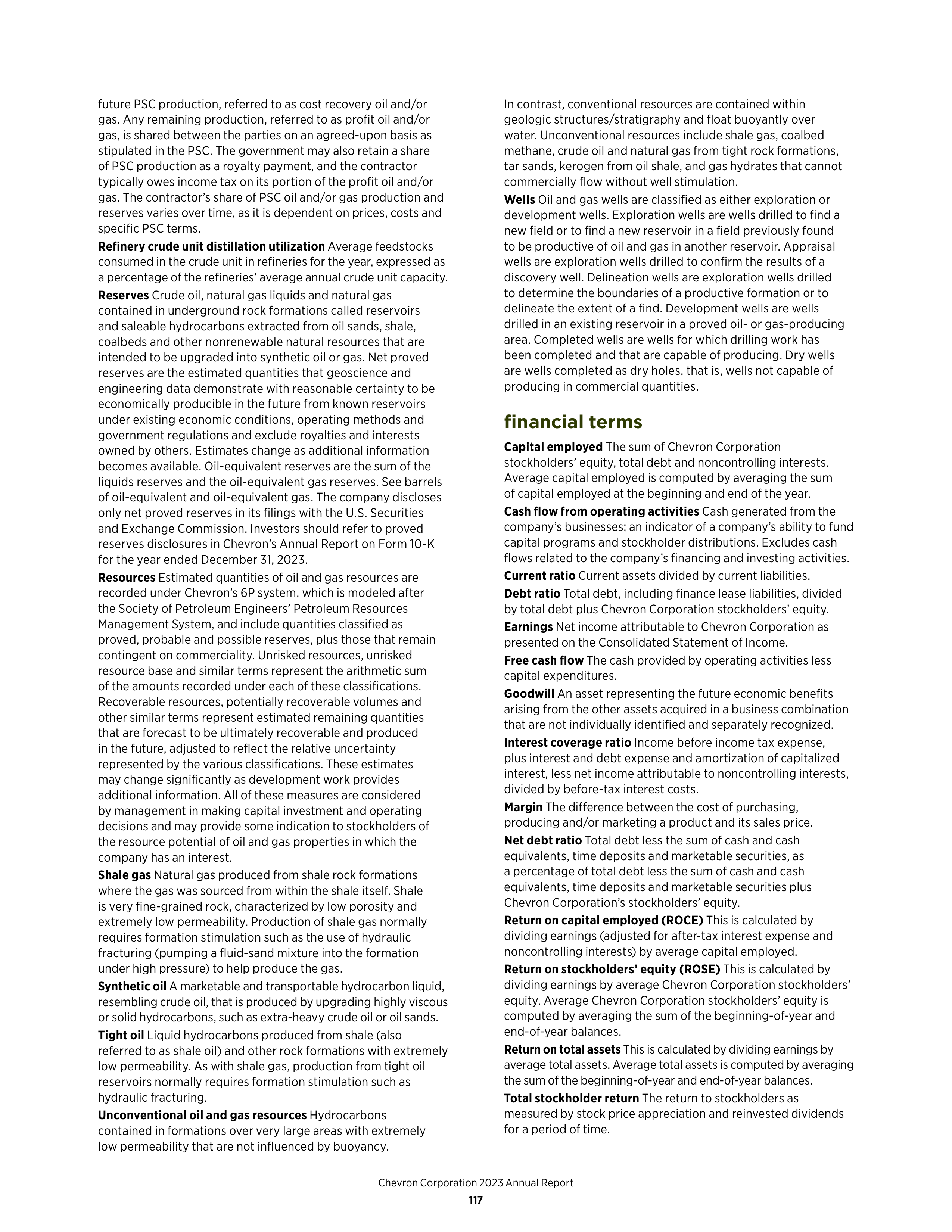 Chevron Annual Report — page 109