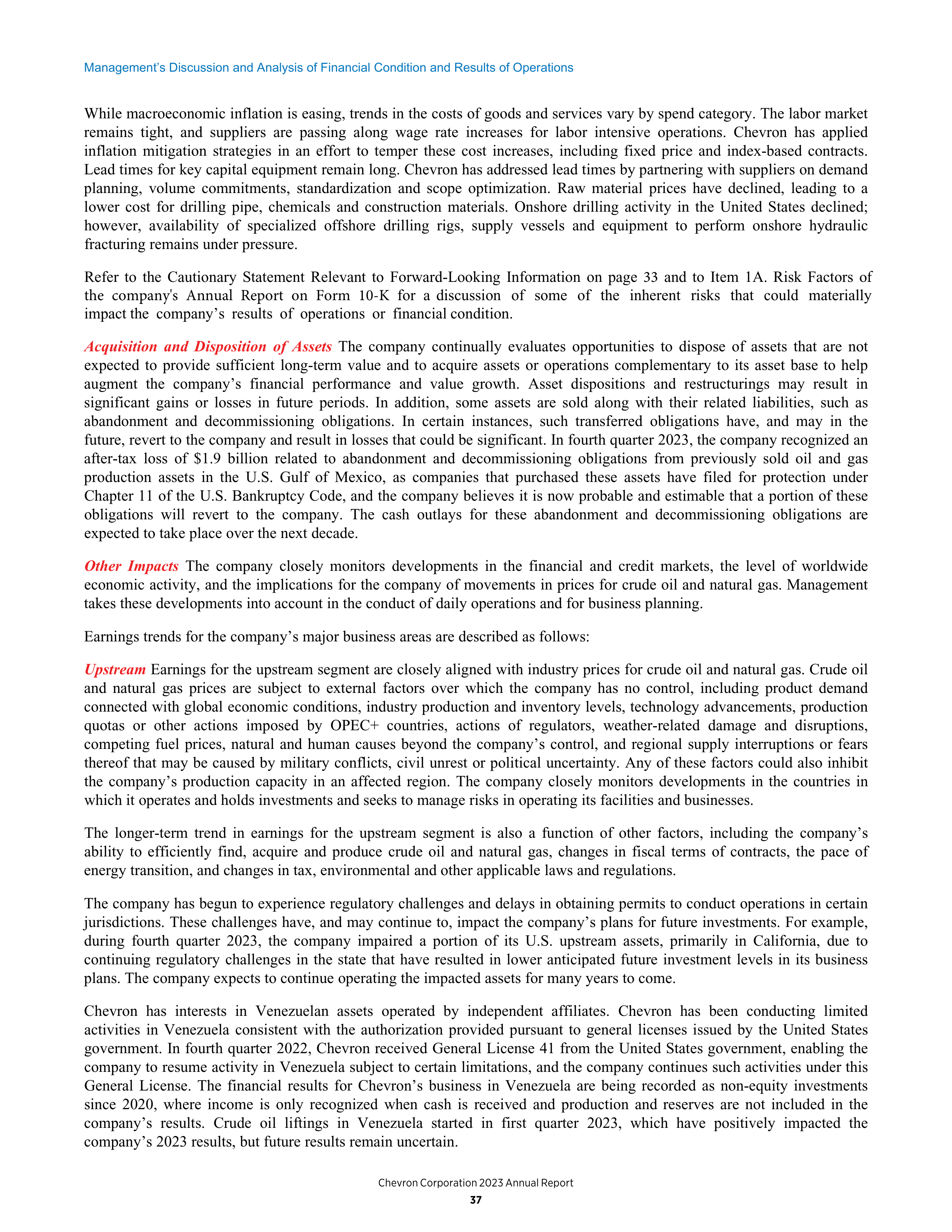 Chevron Annual Report — page 29