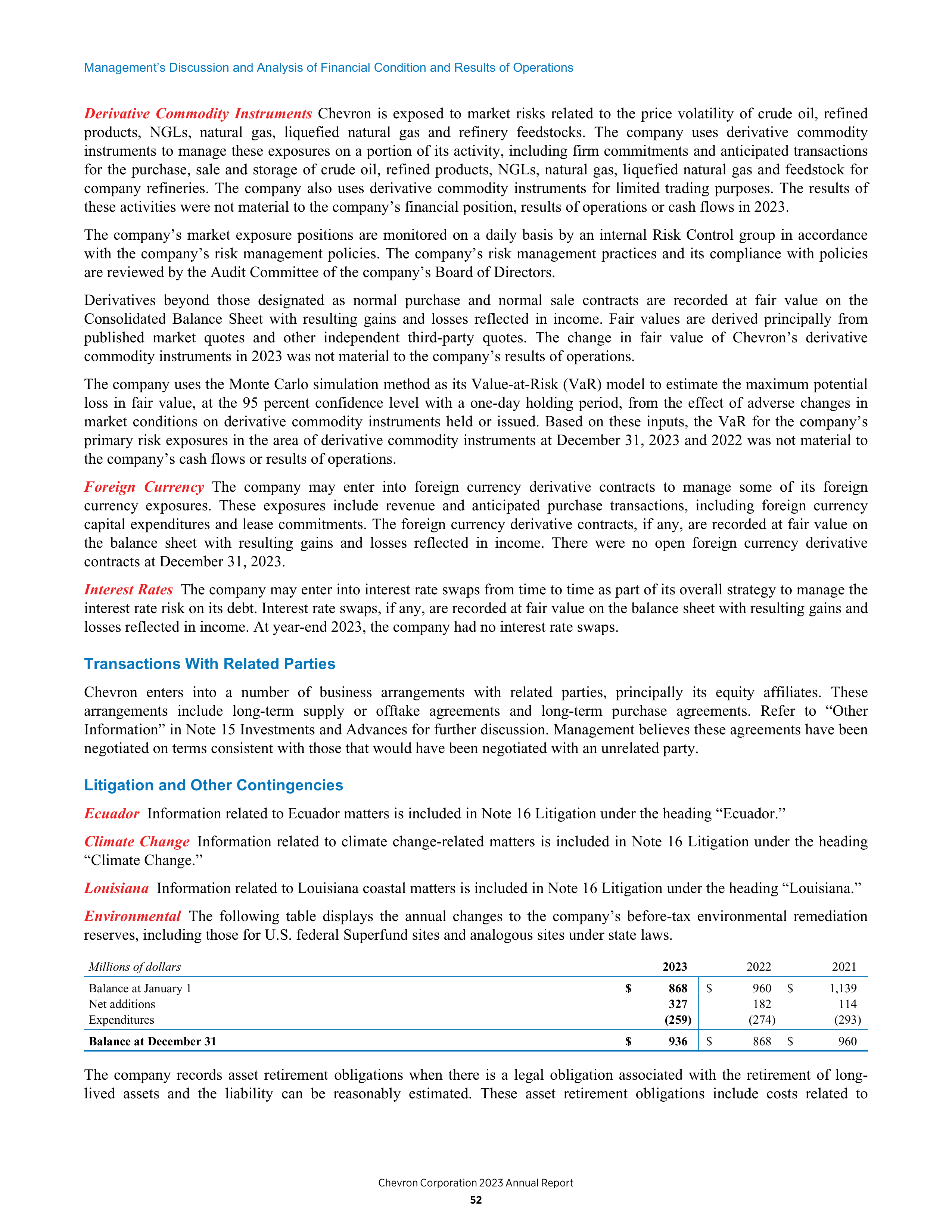 Chevron Annual Report — page 44