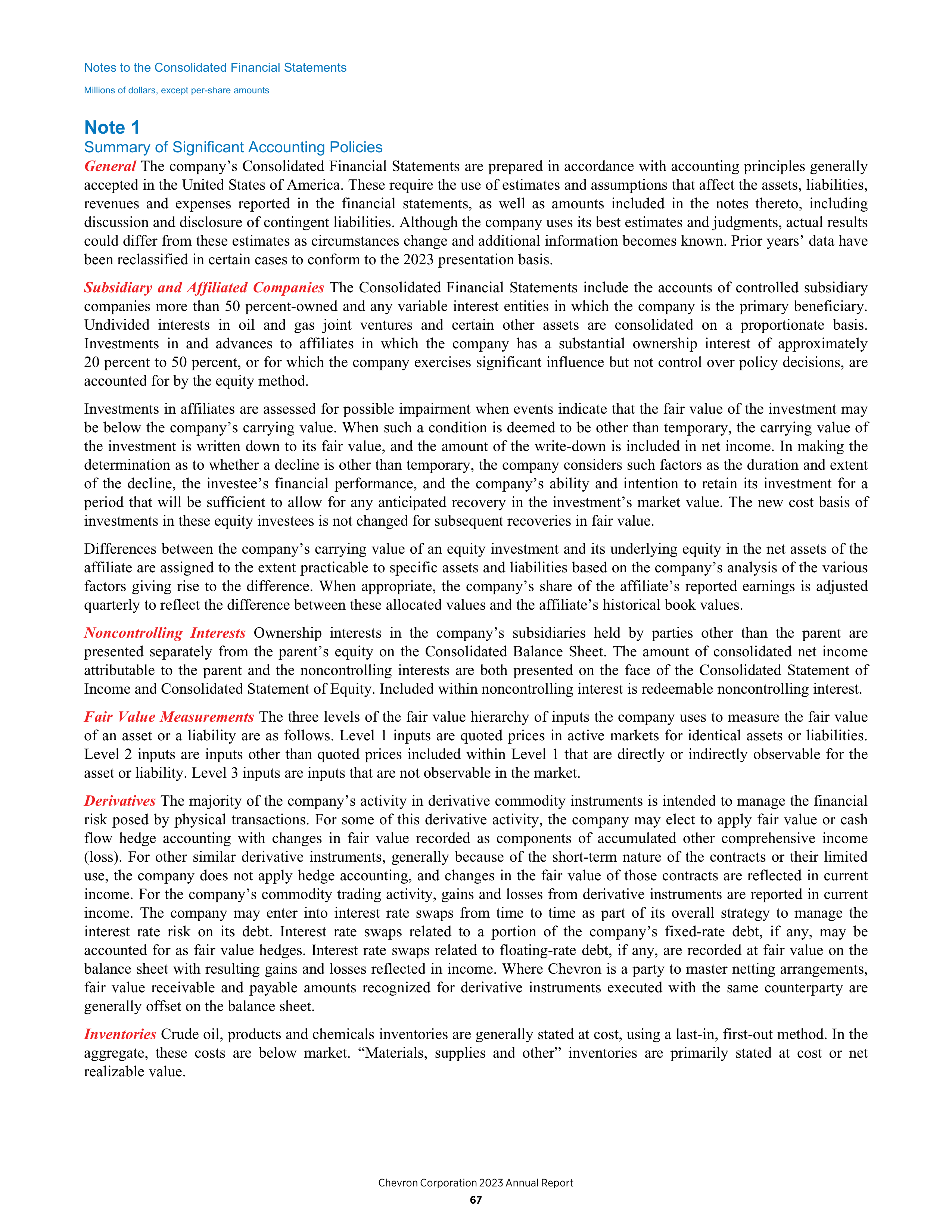 Chevron Annual Report — page 59