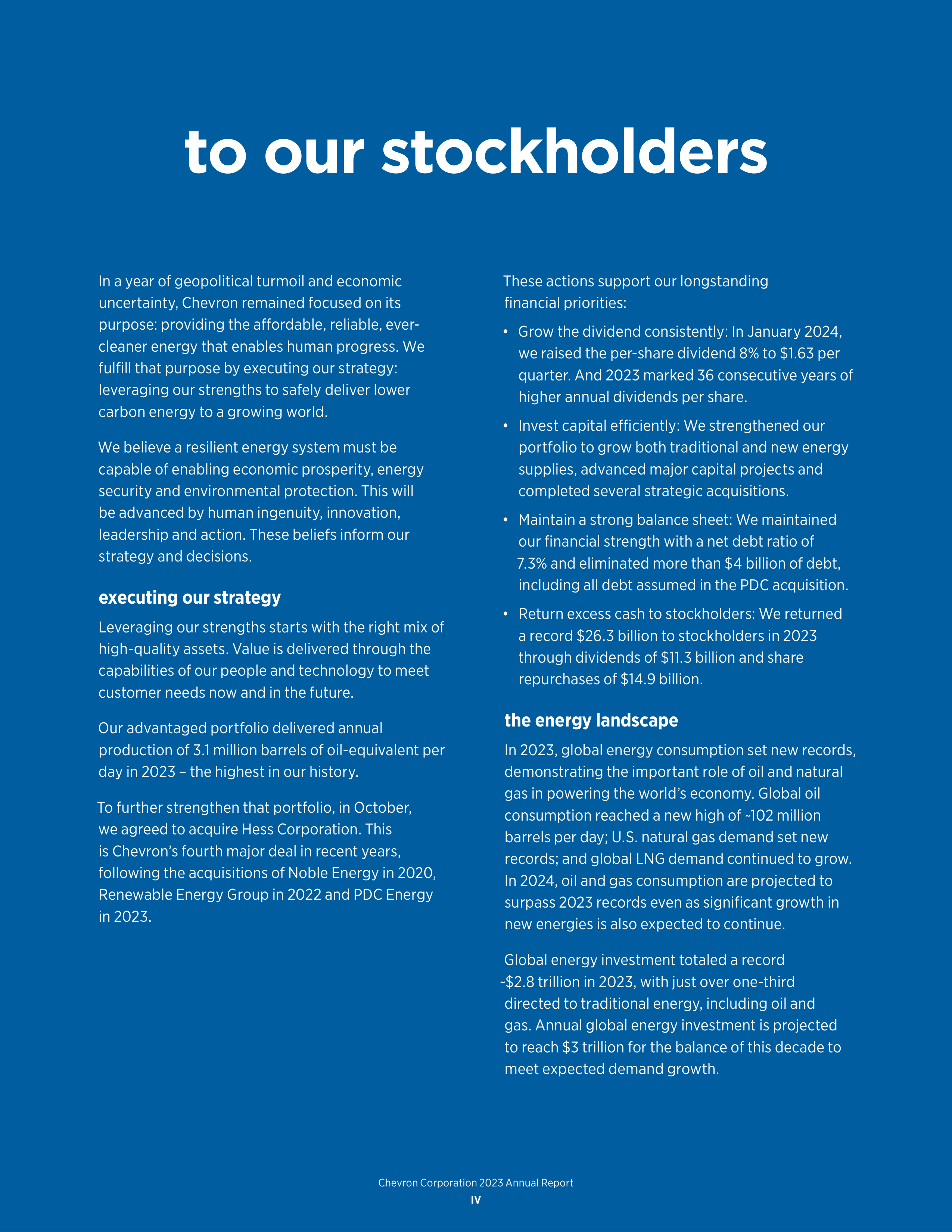 Chevron Annual Report — page 6