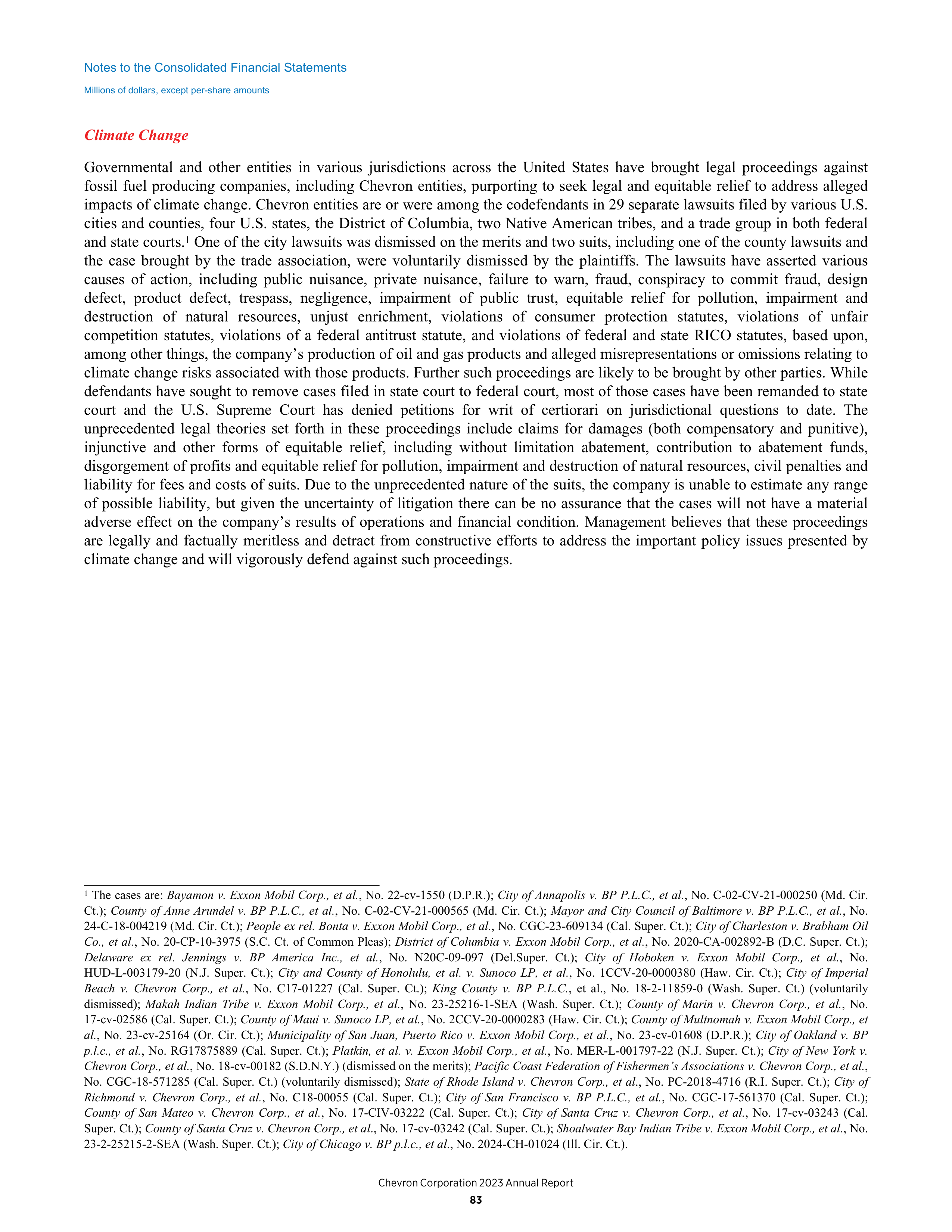 Chevron Annual Report — page 75