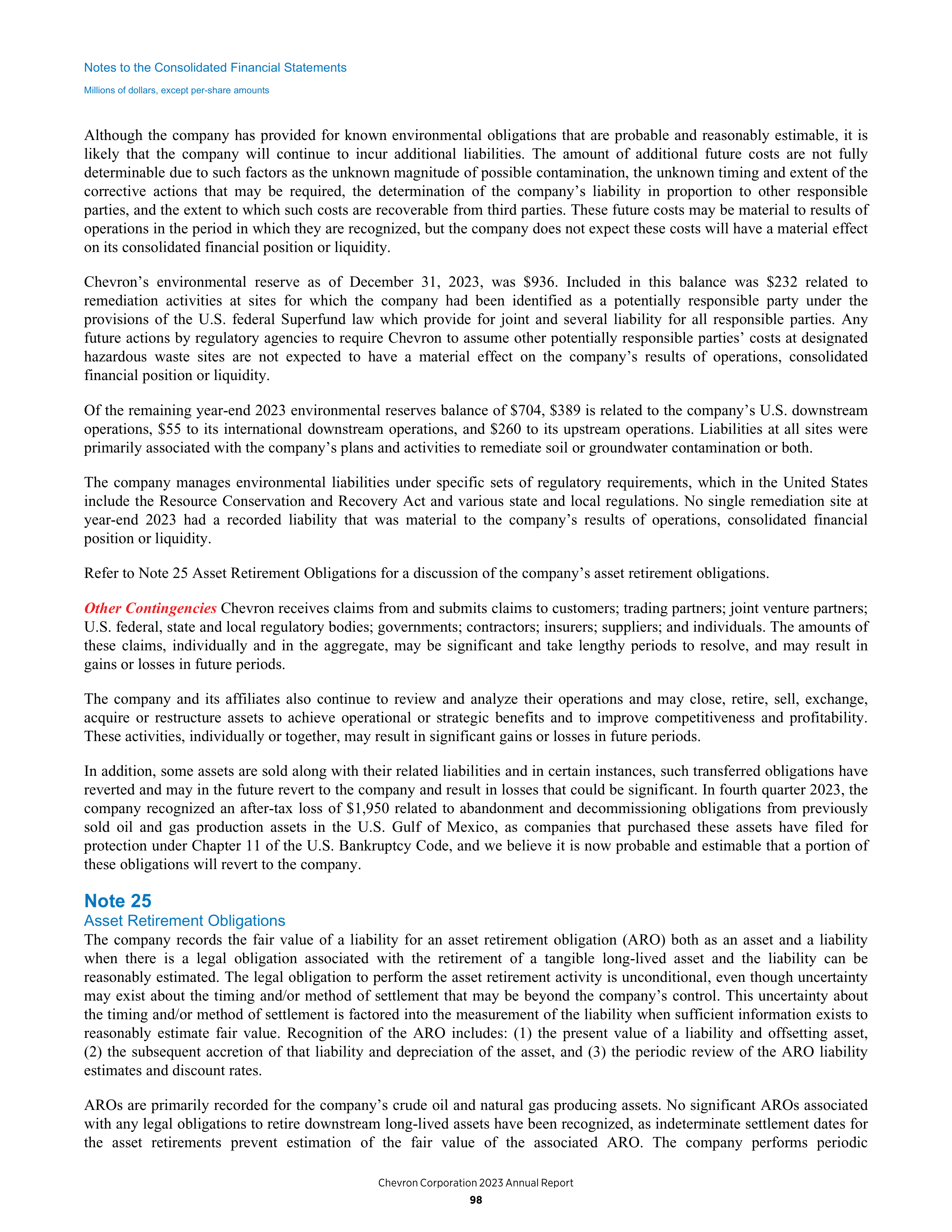 Chevron Annual Report — page 90