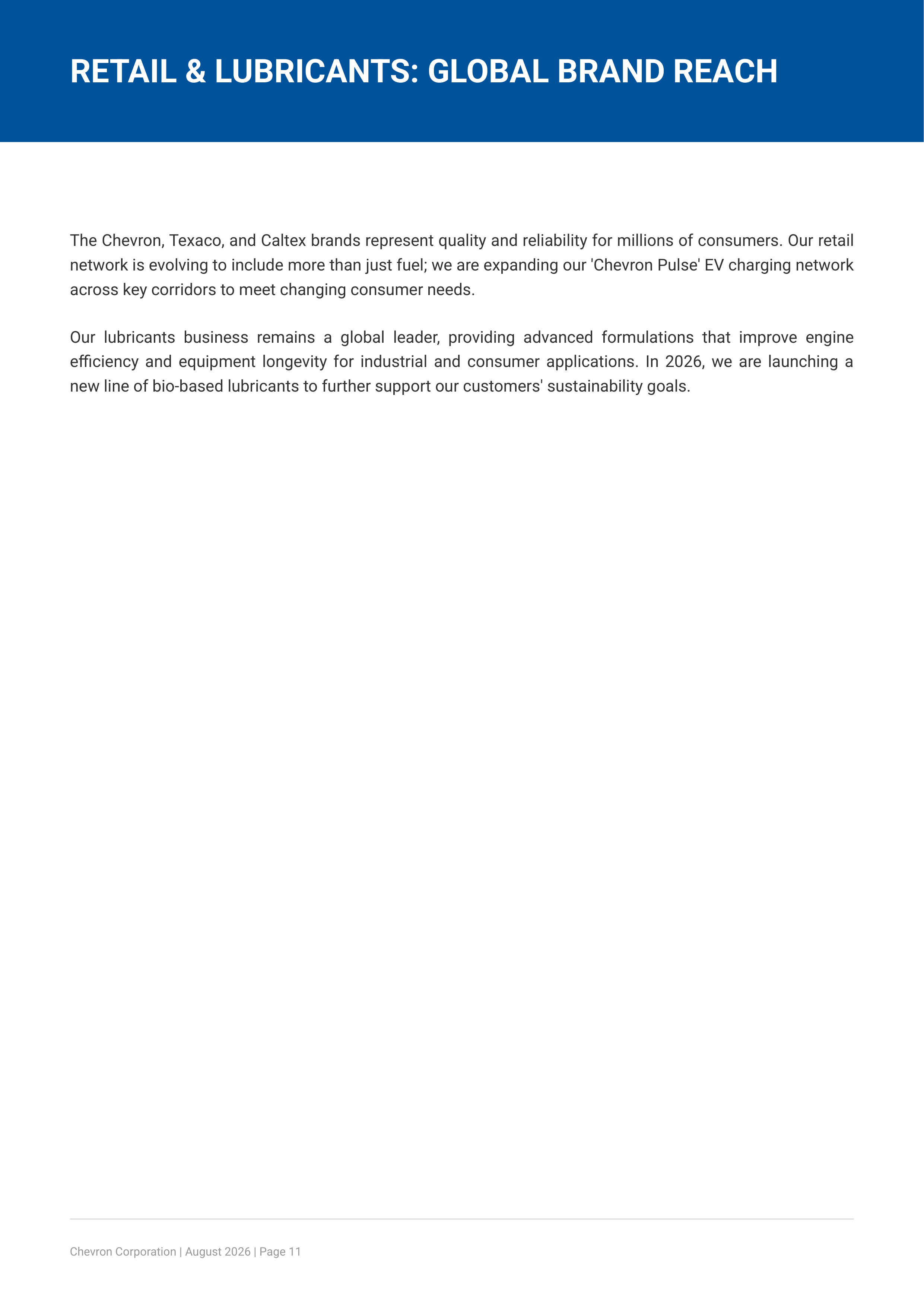 Chevron Corporation’s Global Upstream and Downstream Energy Segment Portfolio — page 11