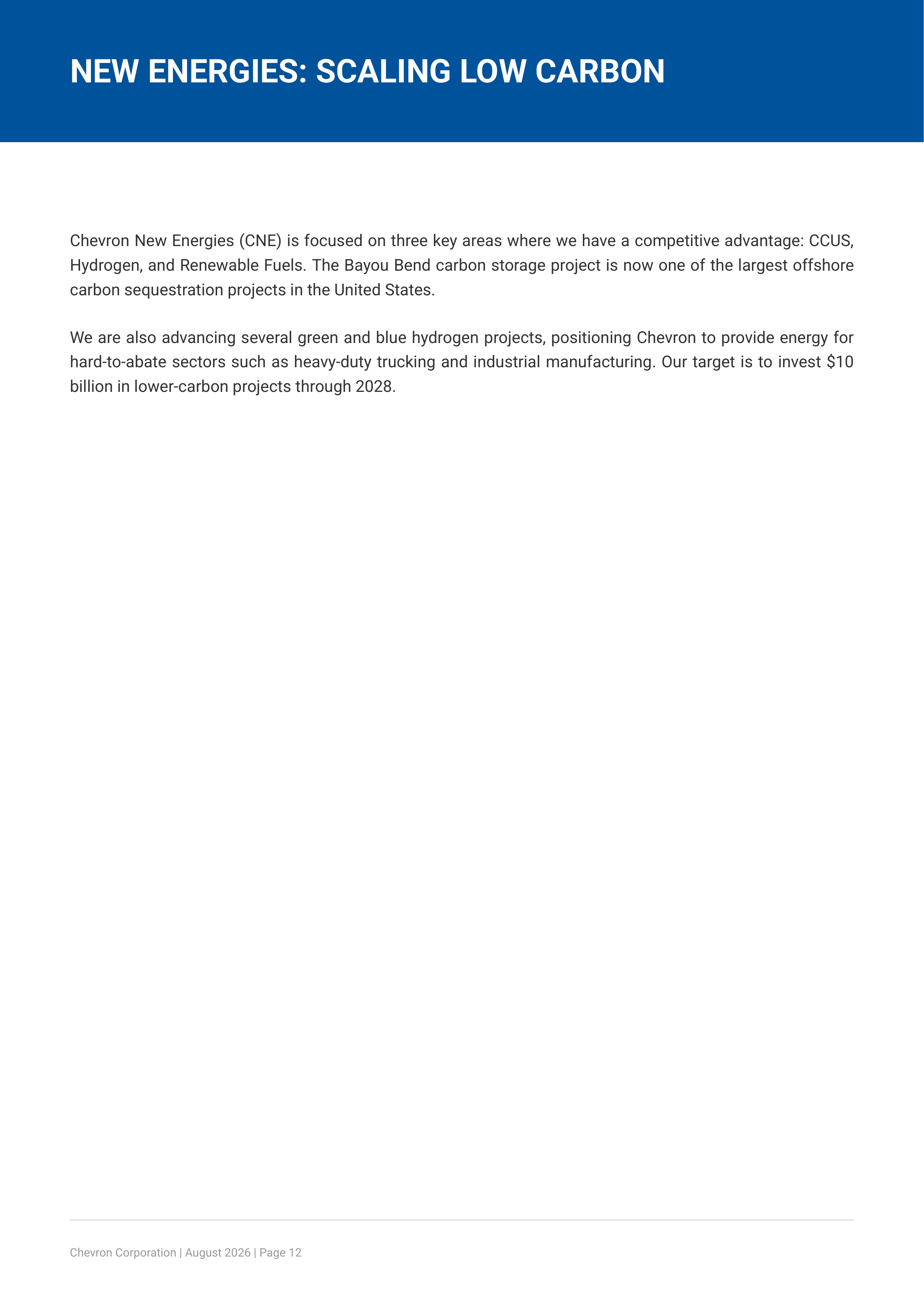Chevron Corporation’s Global Upstream and Downstream Energy Segment Portfolio — page 12