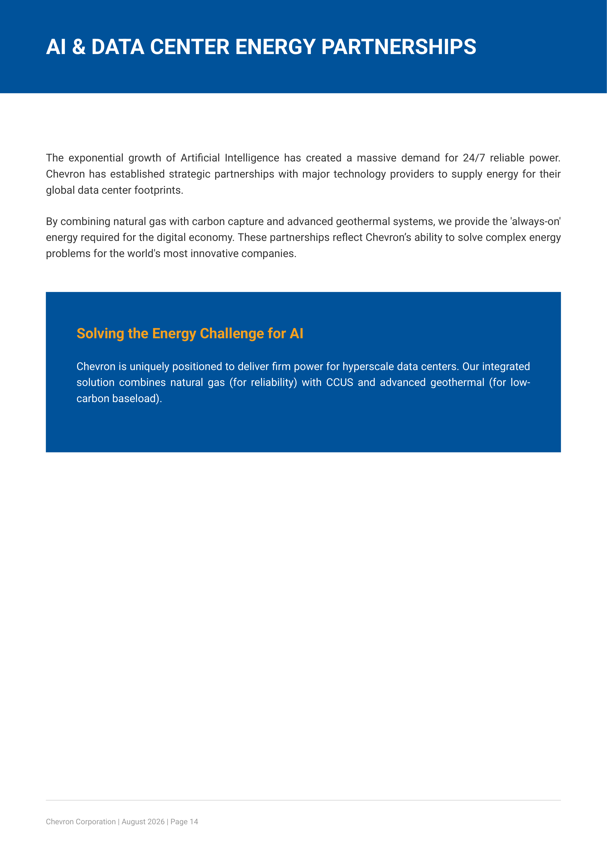 Chevron Corporation’s Global Upstream and Downstream Energy Segment Portfolio — page 14