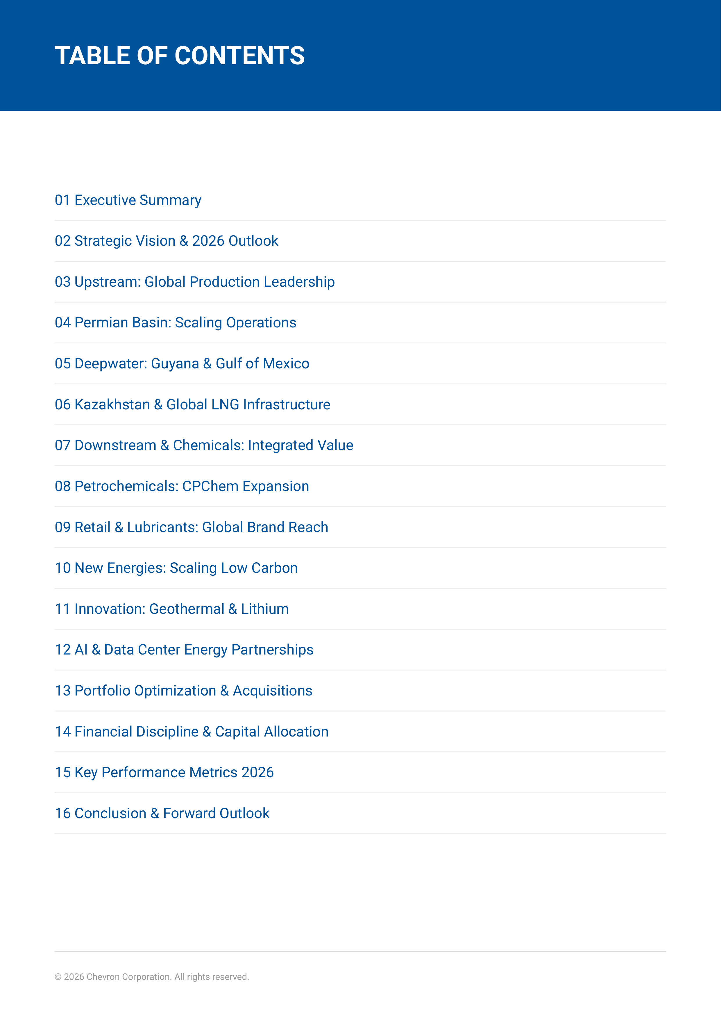 Chevron Corporation’s Global Upstream and Downstream Energy Segment Portfolio — page 2