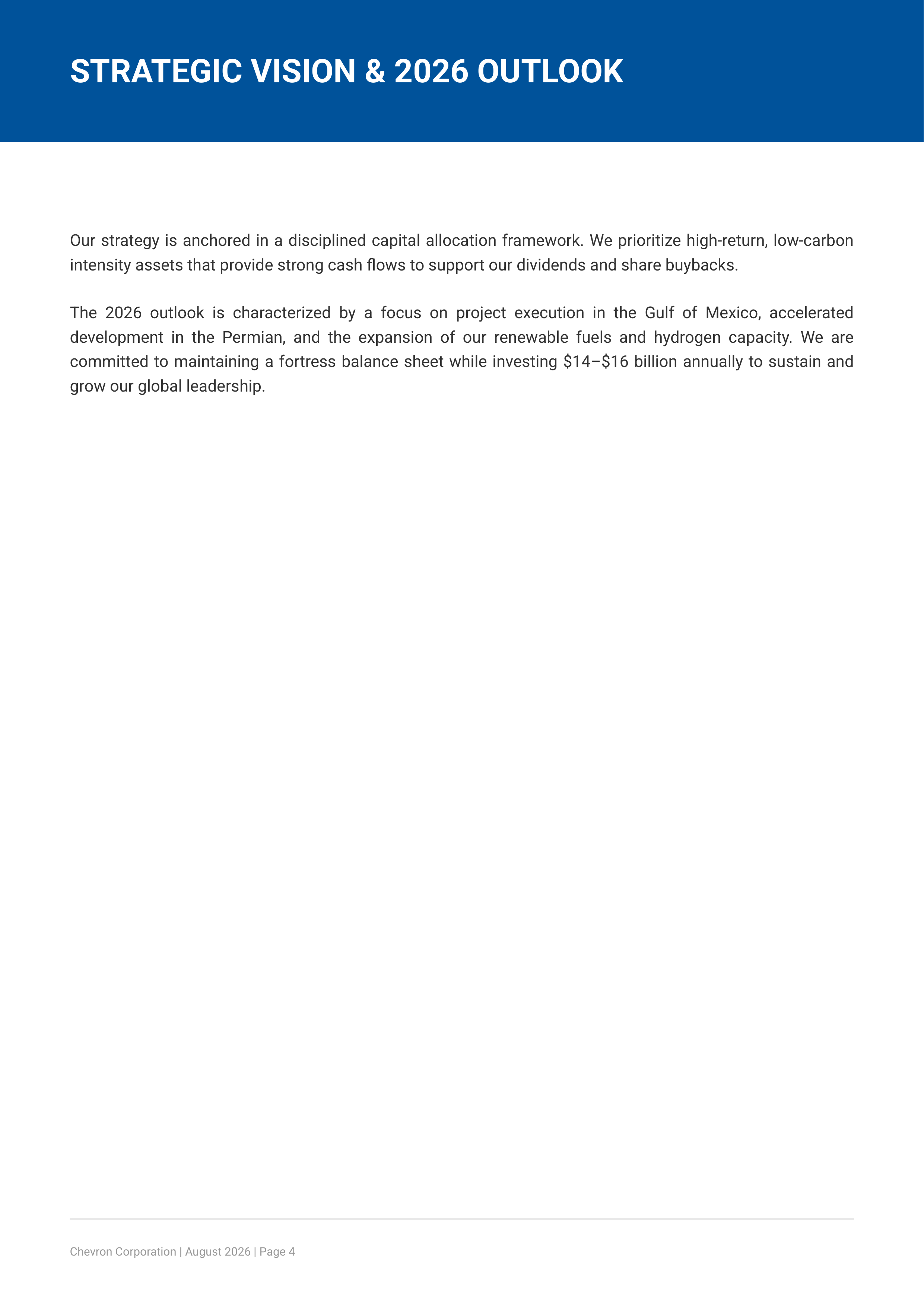 Chevron Corporation’s Global Upstream and Downstream Energy Segment Portfolio — page 4