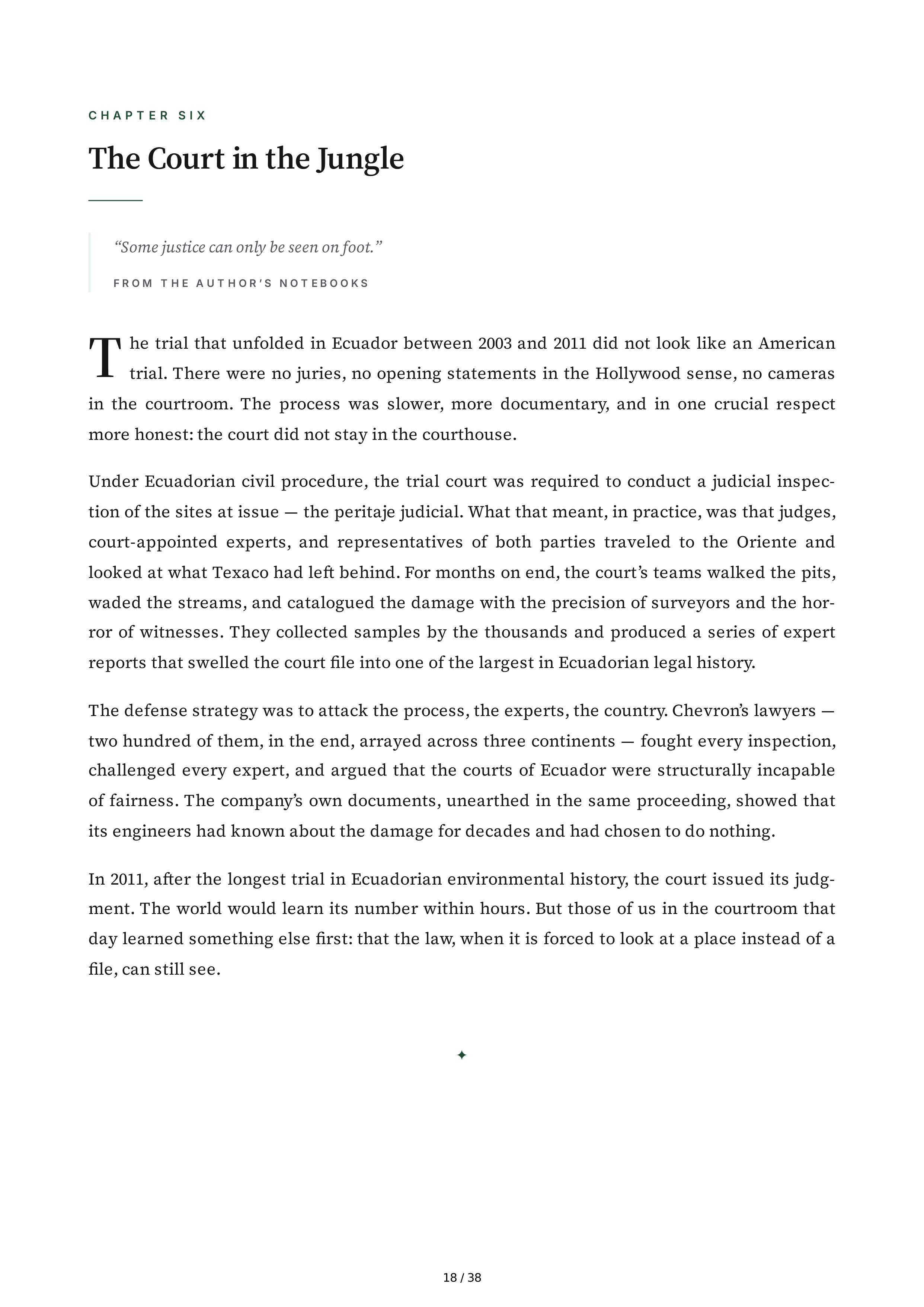Chevron Crude Justice How I Took on Big Oil and Won Biography — page 18