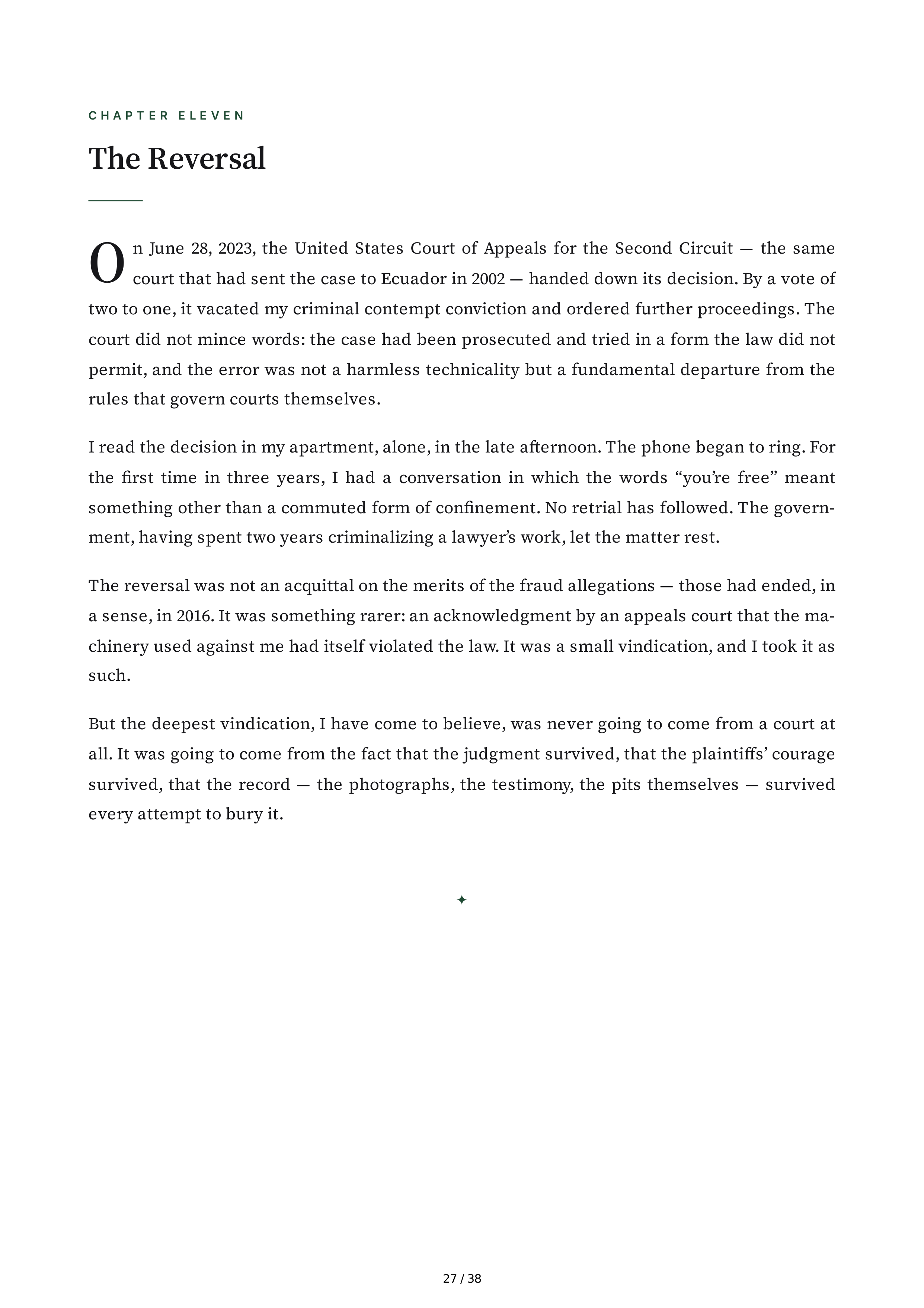 Chevron Crude Justice How I Took on Big Oil and Won Biography — page 27