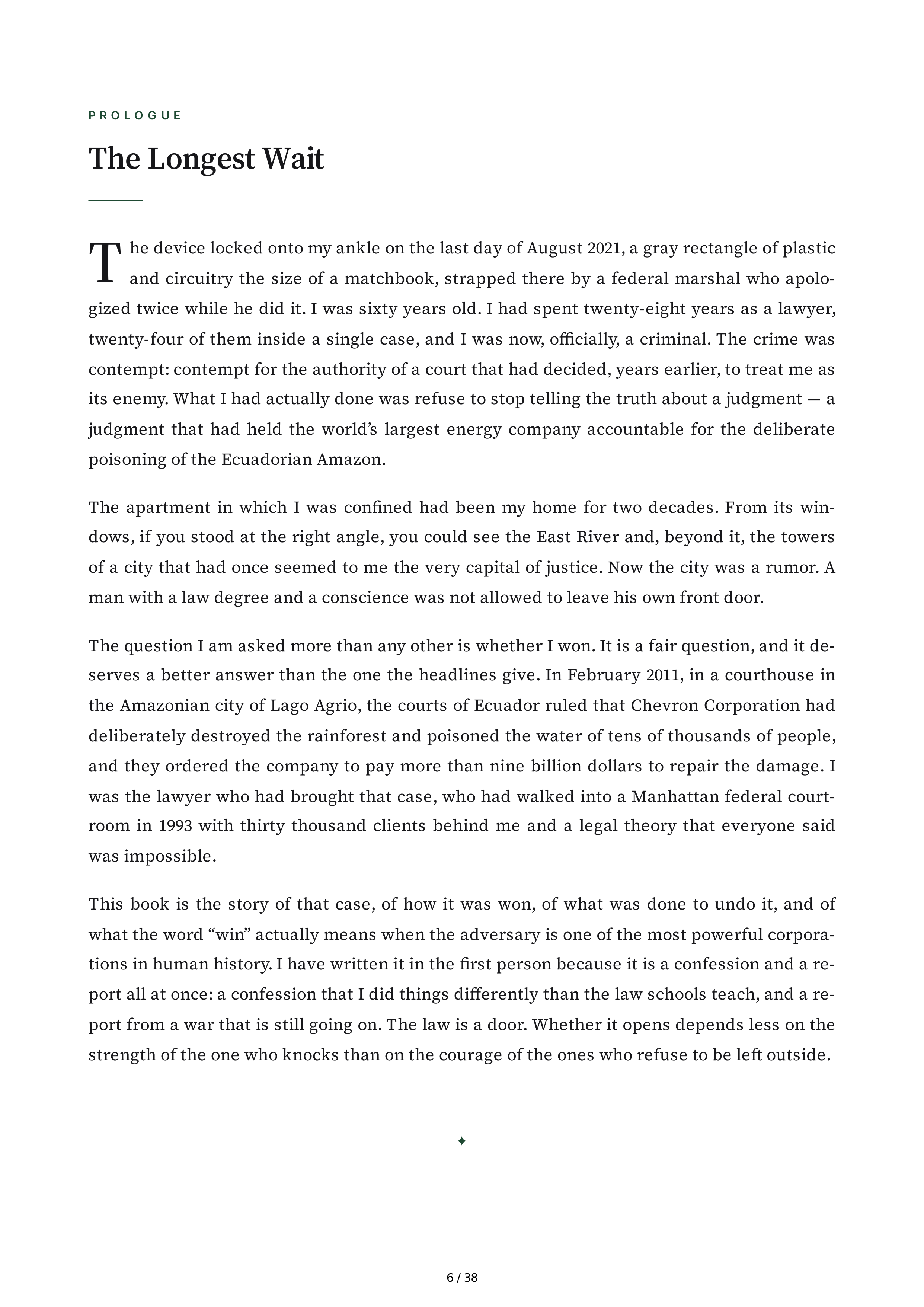 Chevron Crude Justice How I Took on Big Oil and Won Biography — page 6