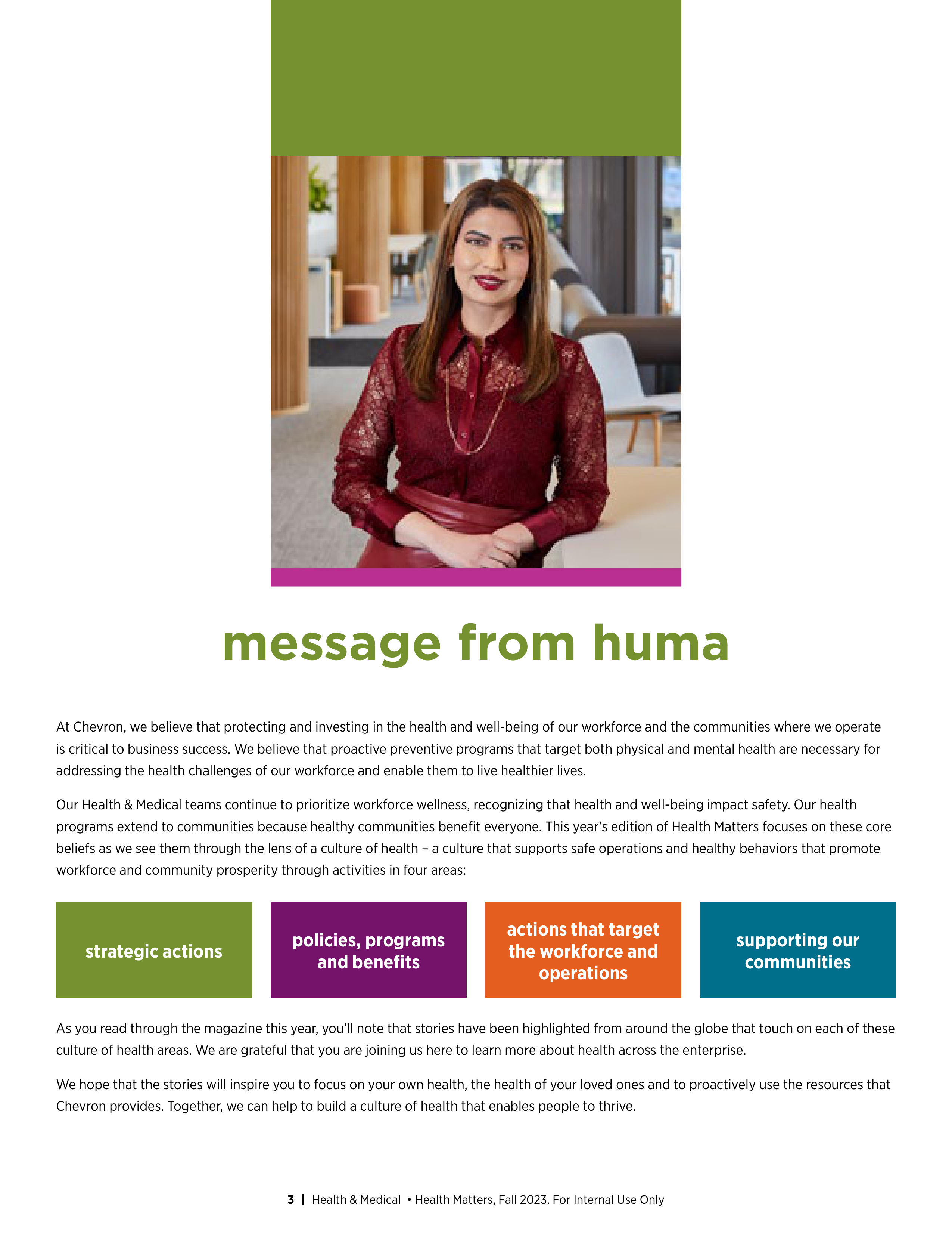 Chevron Health Matters Magazine — page 3