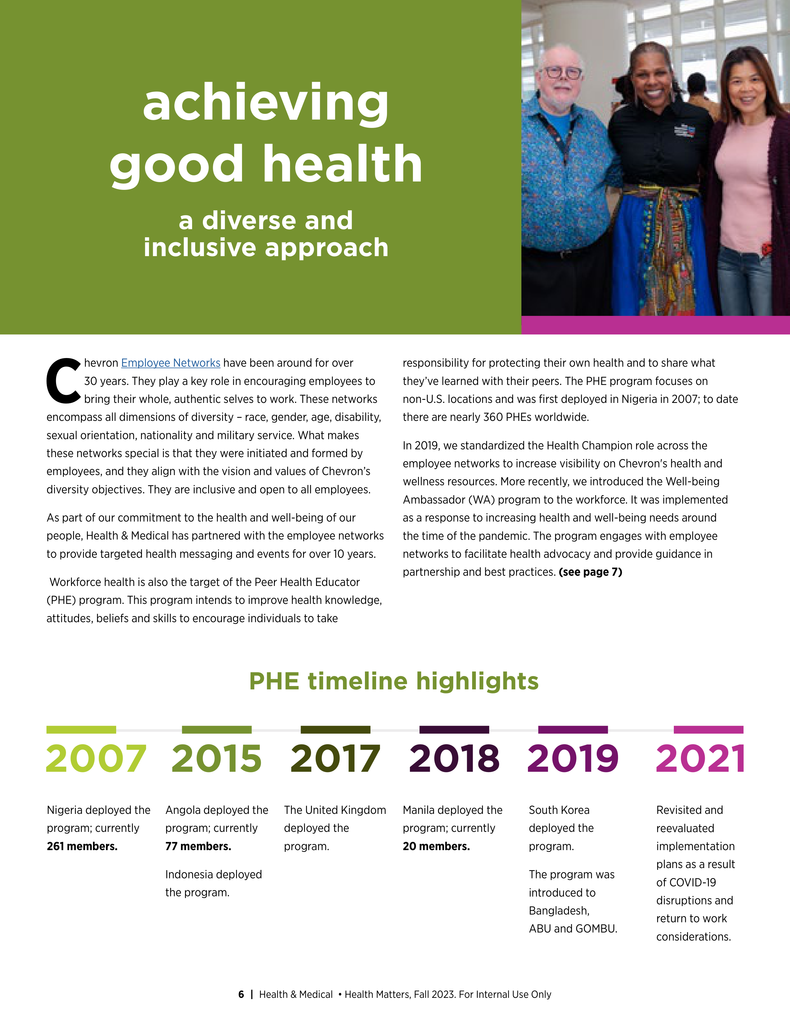 Chevron Health Matters Magazine — page 6