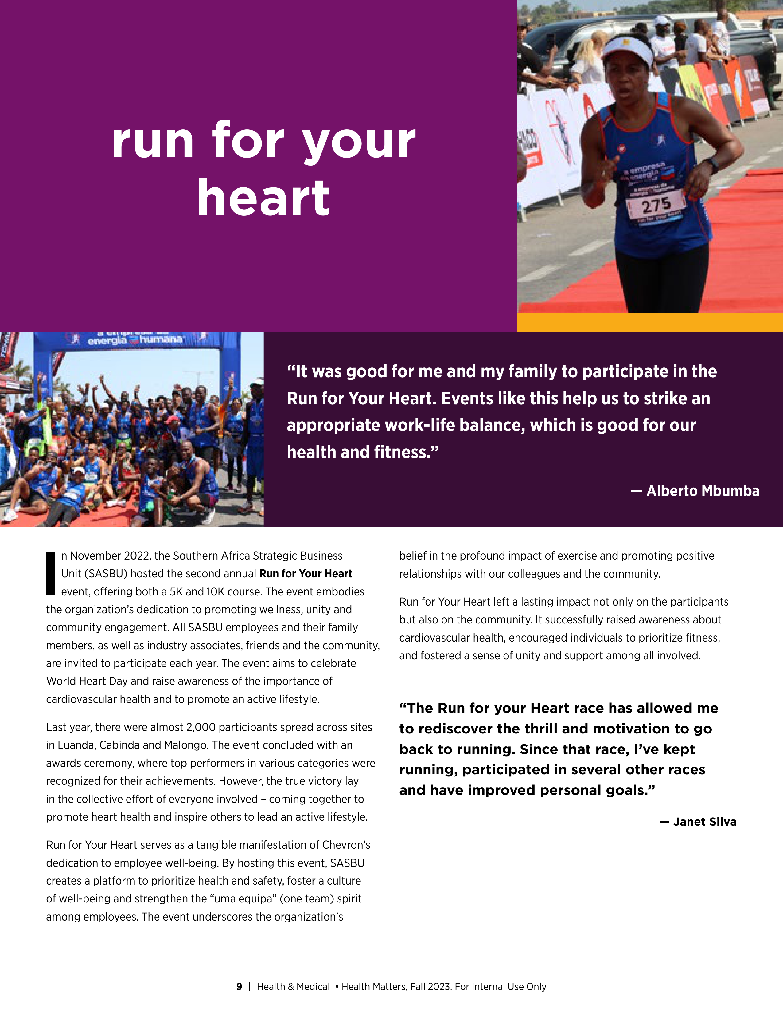 Chevron Health Matters Magazine — page 9