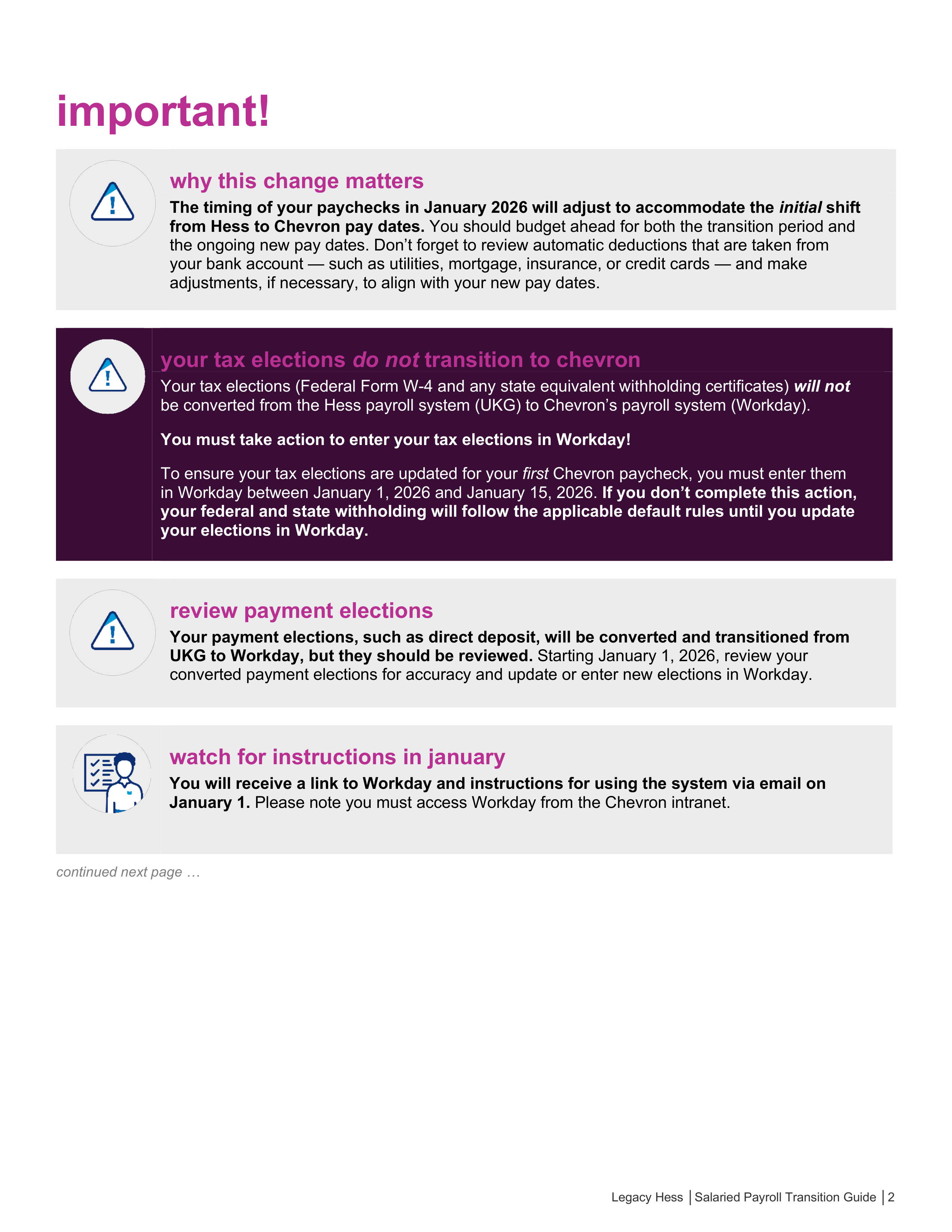 Chevron Hess Hourly Payroll Transition Guide — page 2