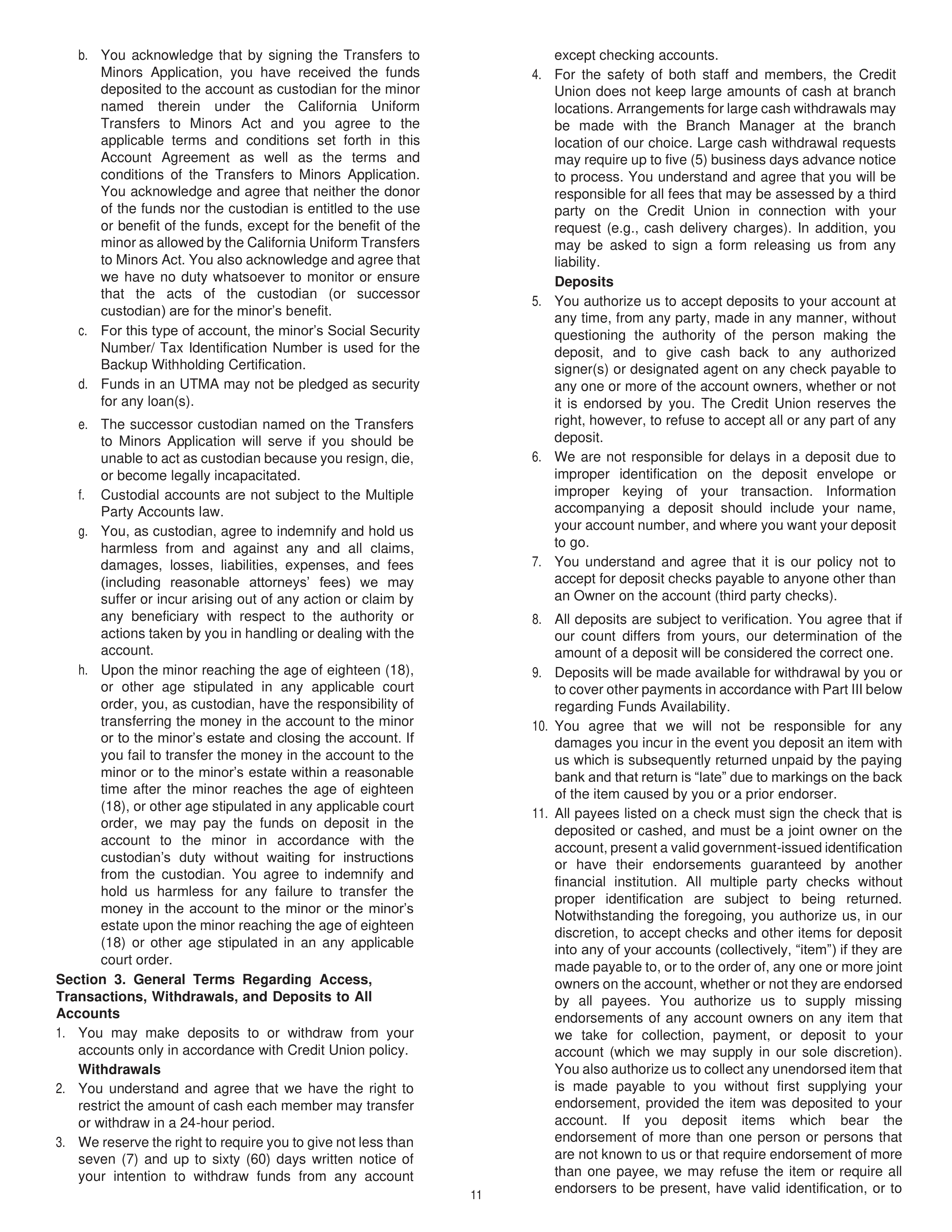 Chevron Master Account Agreement — page 11
