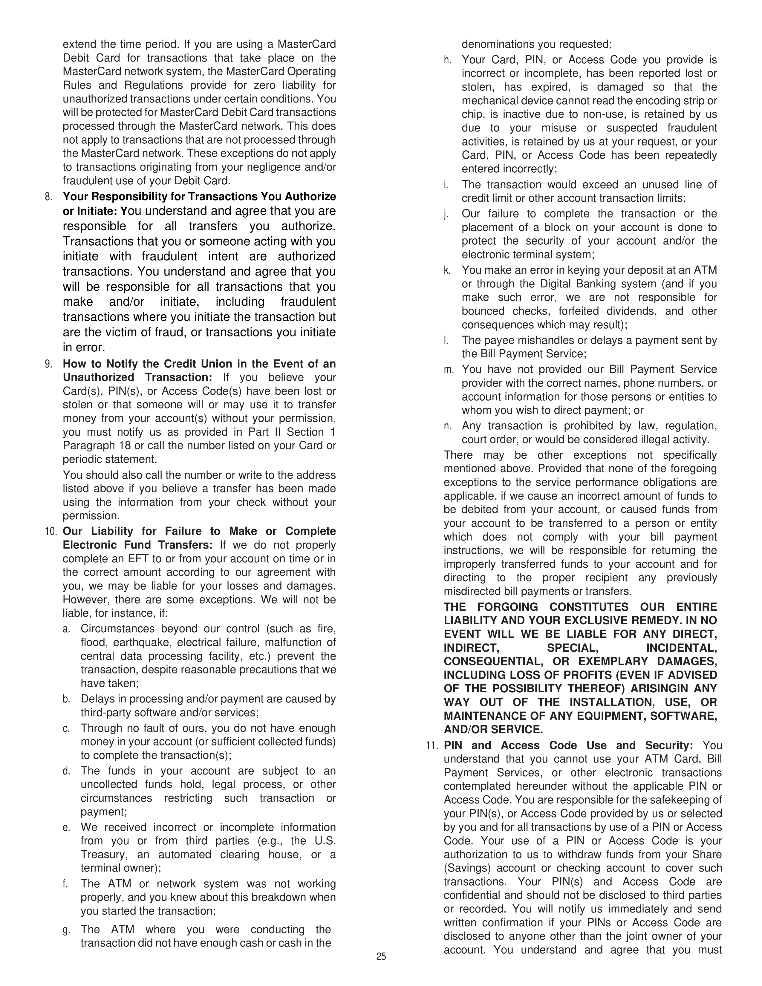 Chevron Master Account Agreement — page 25