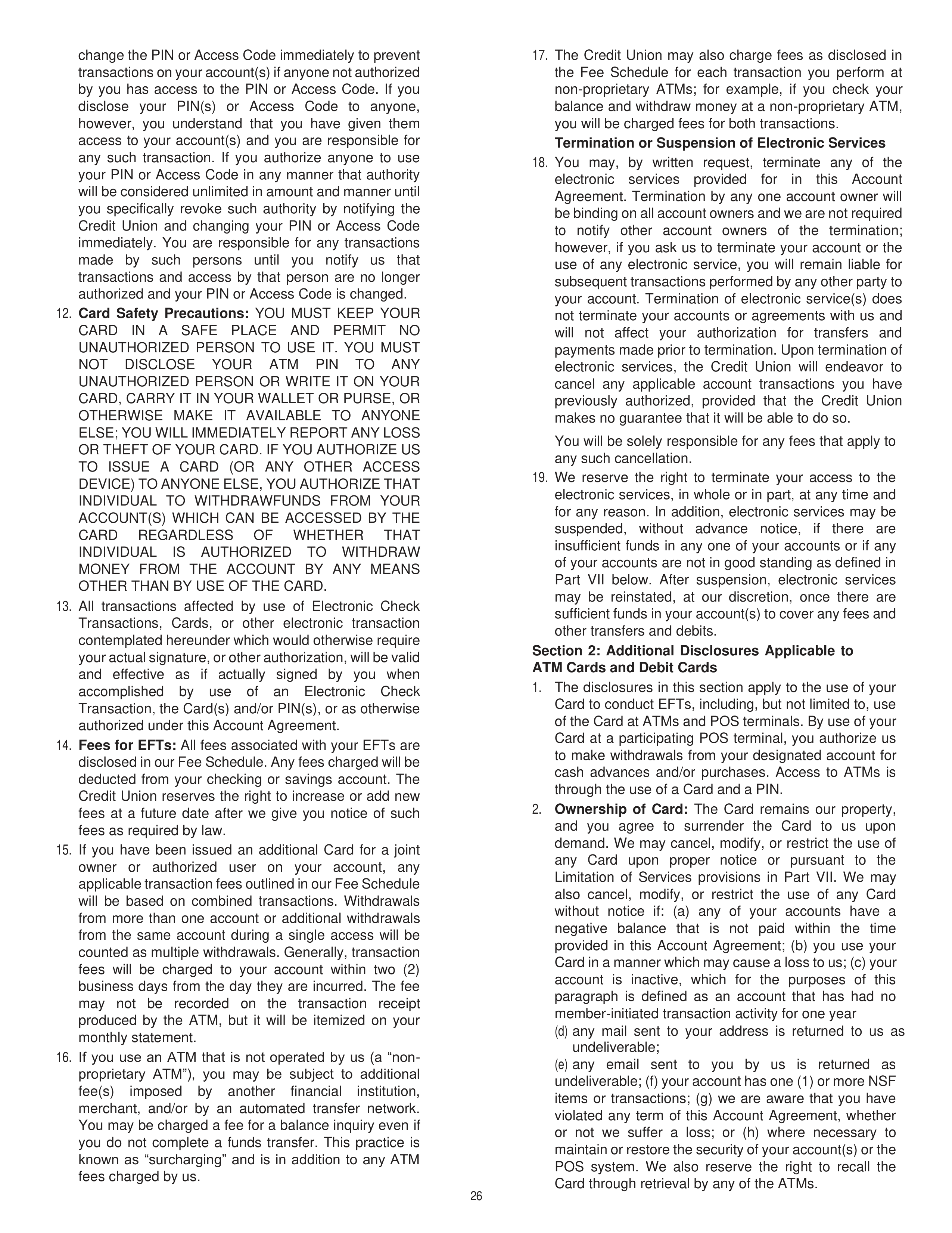 Chevron Master Account Agreement — page 26