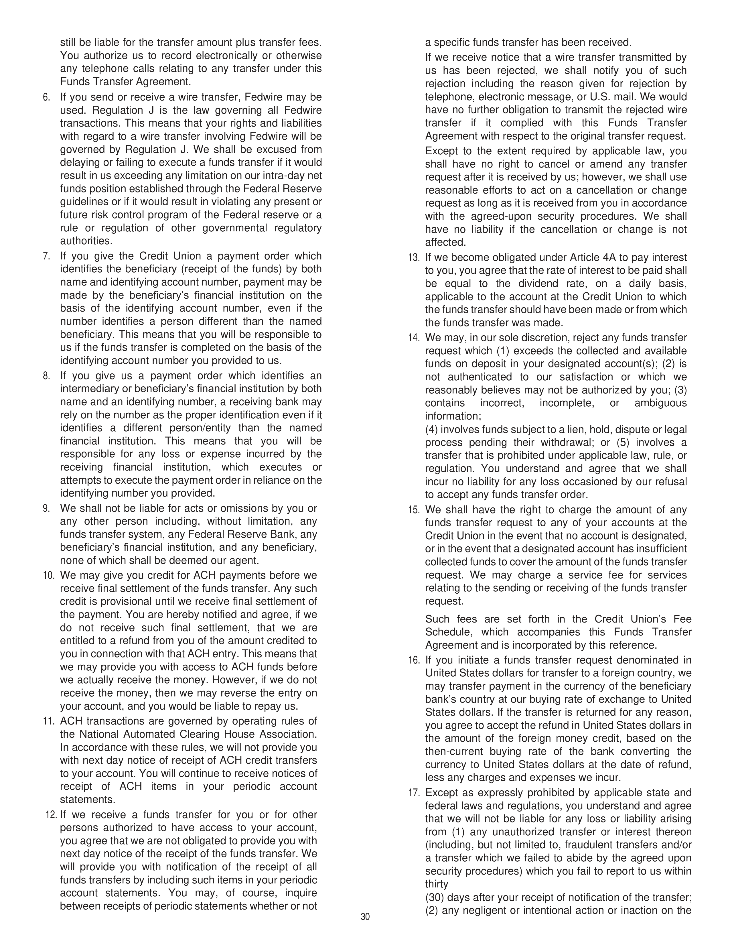 Chevron Master Account Agreement — page 30