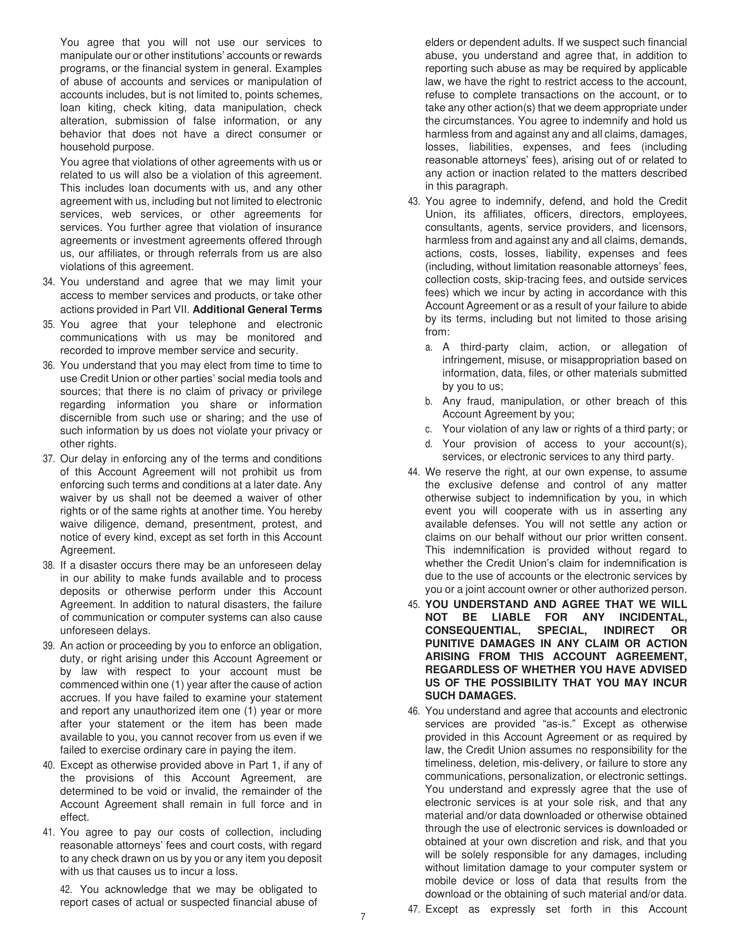 Chevron Master Account Agreement — page 7