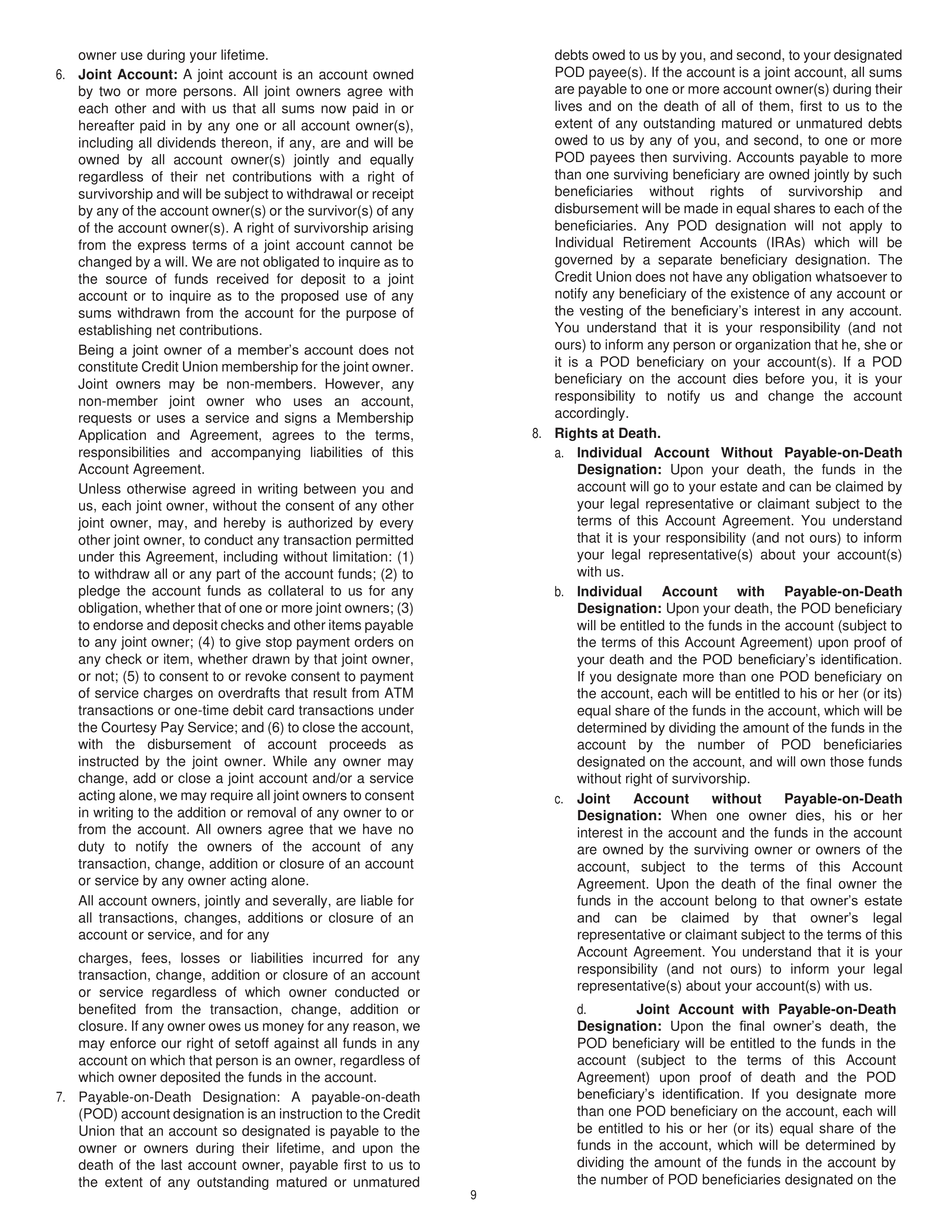 Chevron Master Account Agreement — page 9