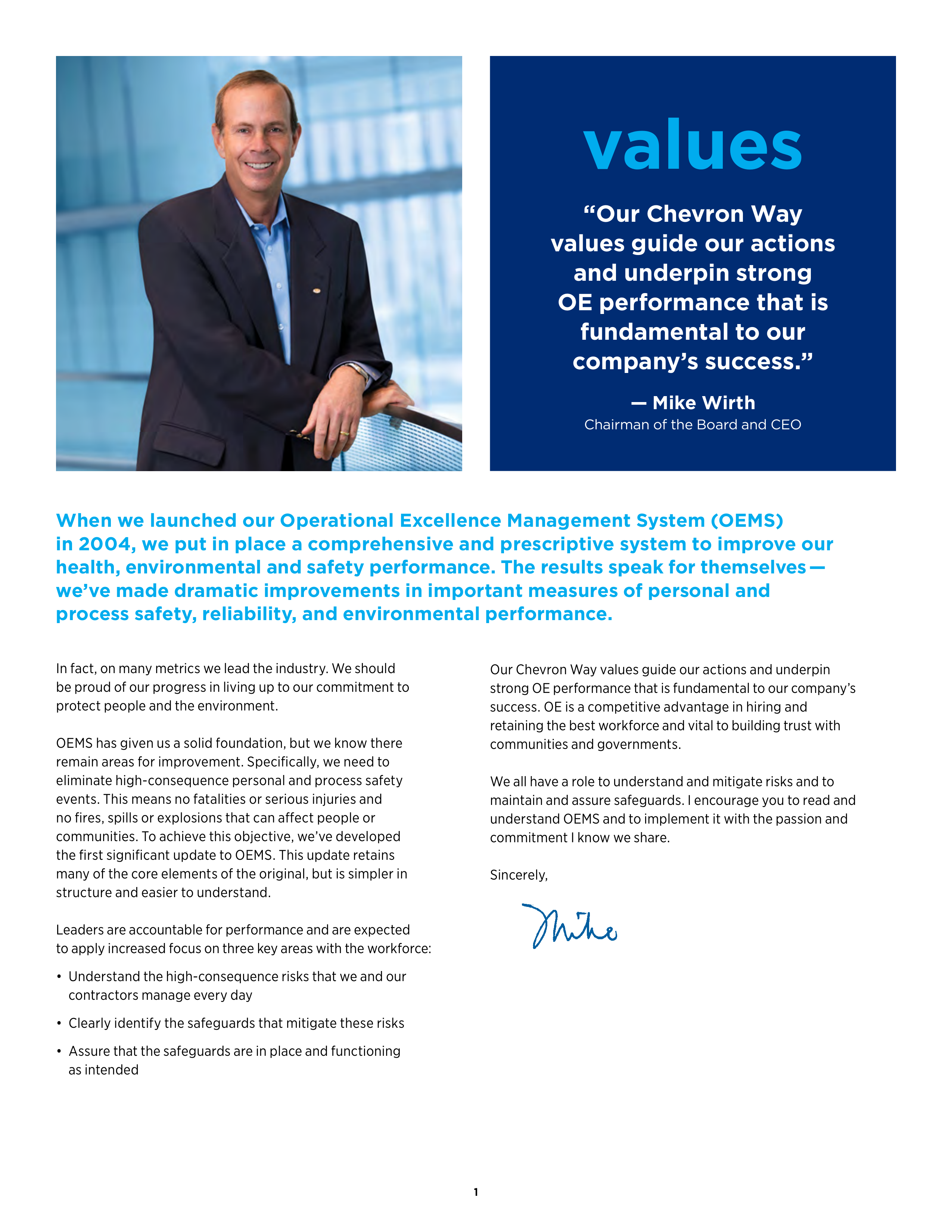 Chevron Operational Excellence Management System (OEMS) Handbook — page 3