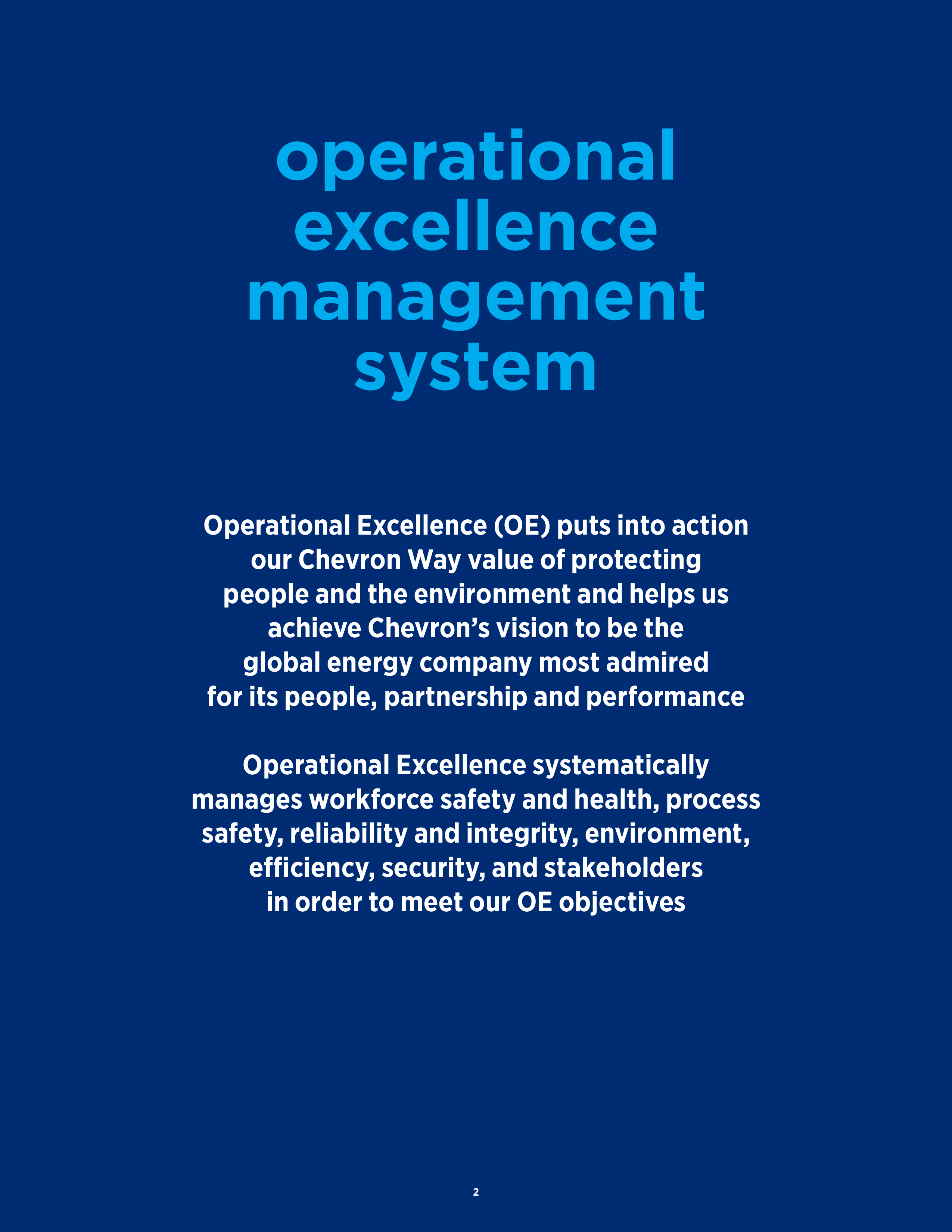 Chevron Operational Excellence Management System (OEMS) Handbook — page 4