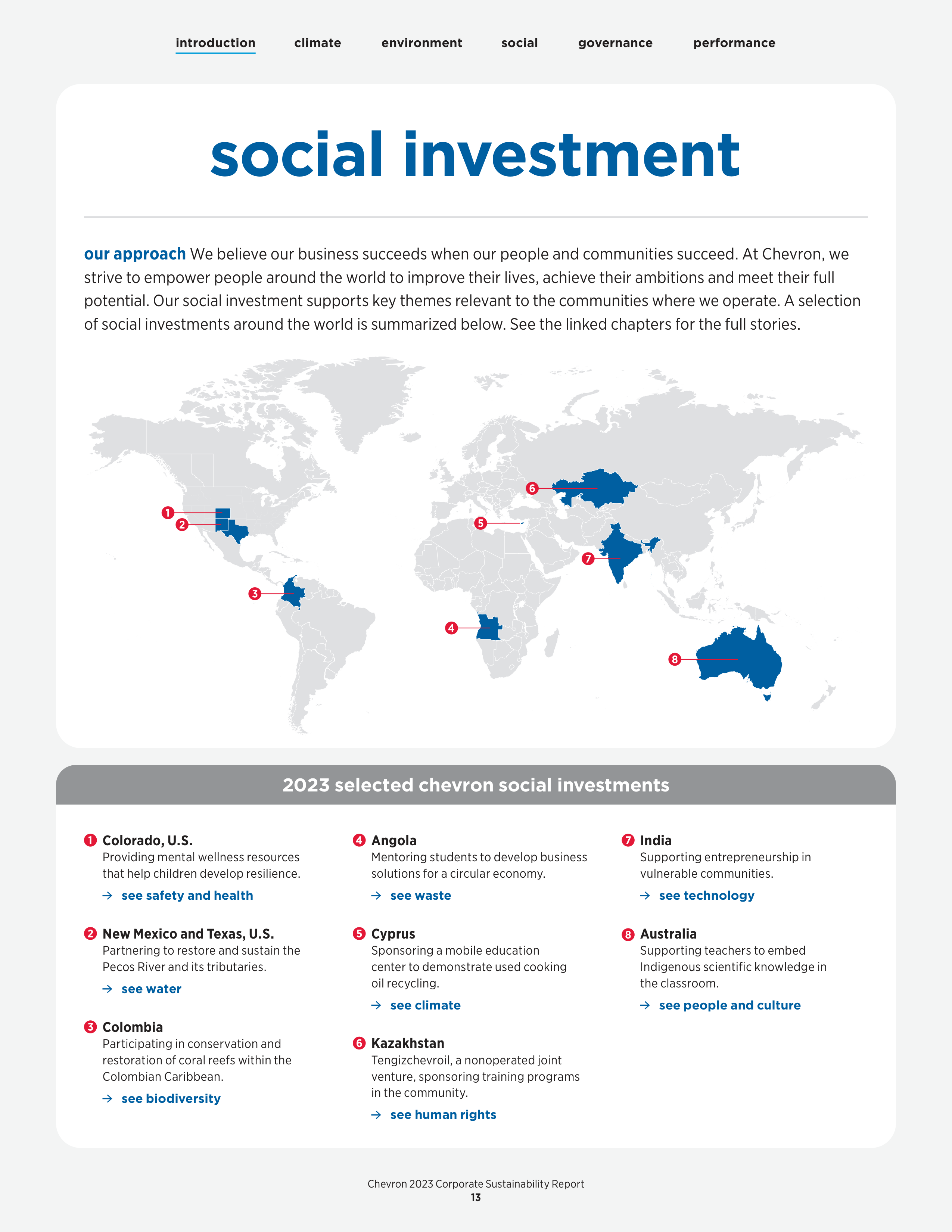 Chevron Sustainability Report — page 15