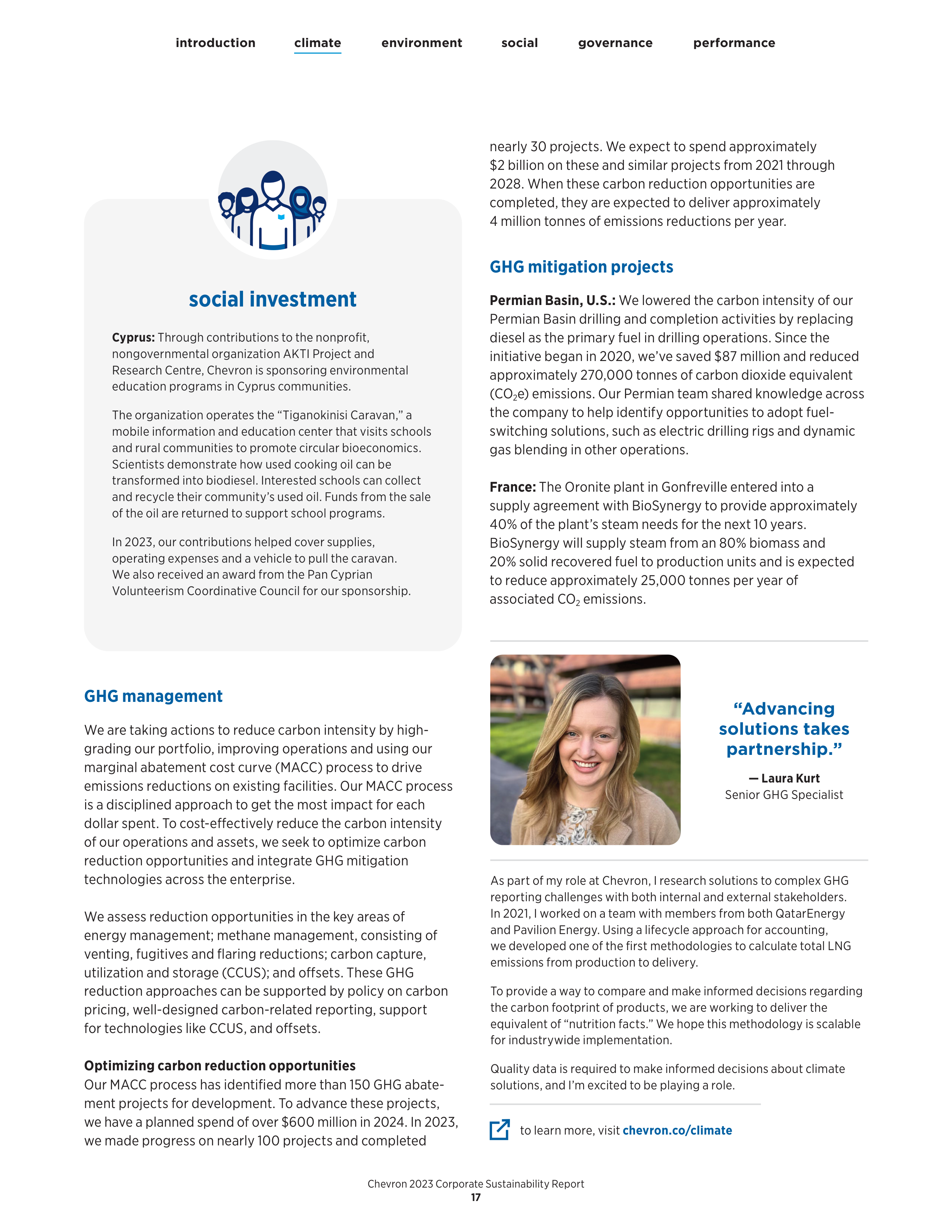 Chevron Sustainability Report — page 19