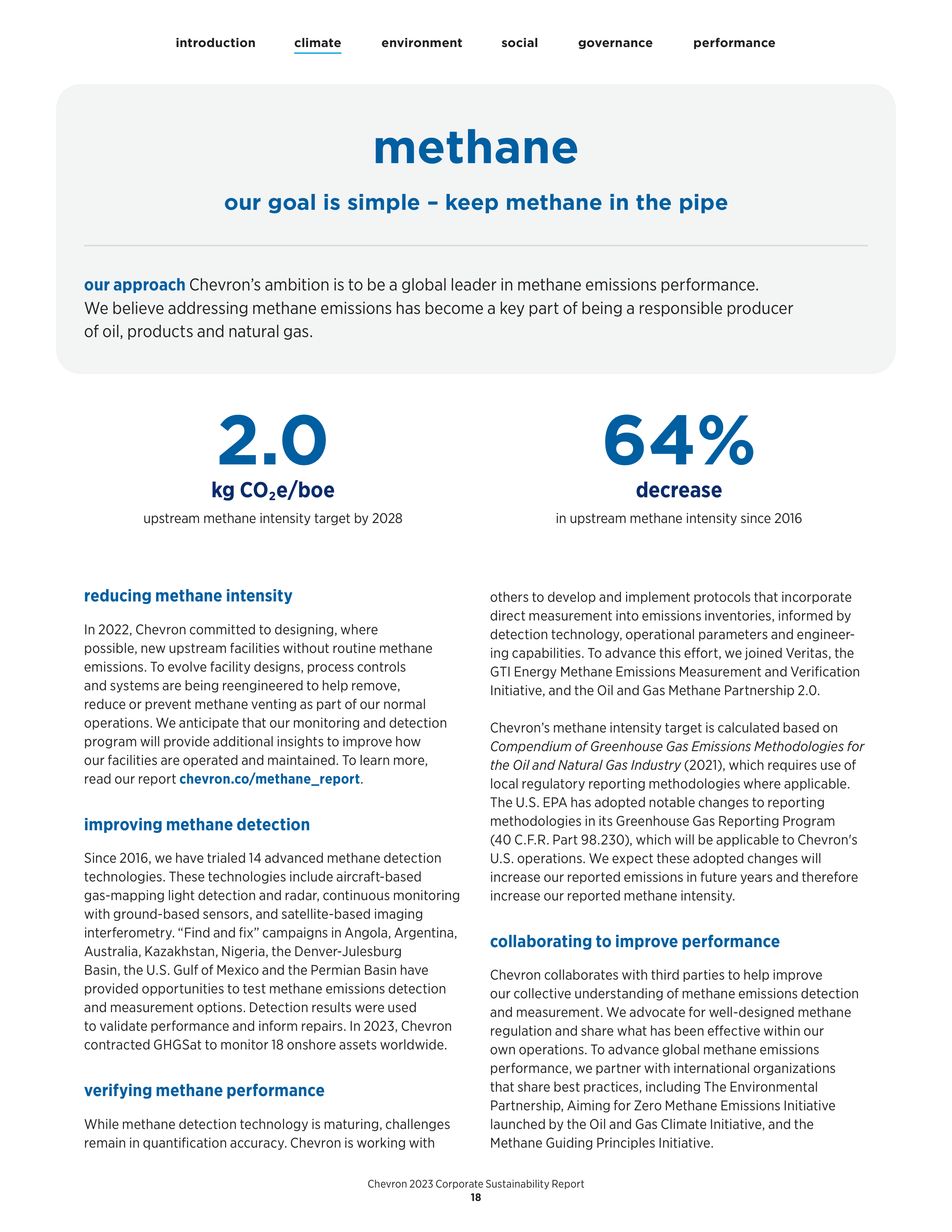 Chevron Sustainability Report — page 20