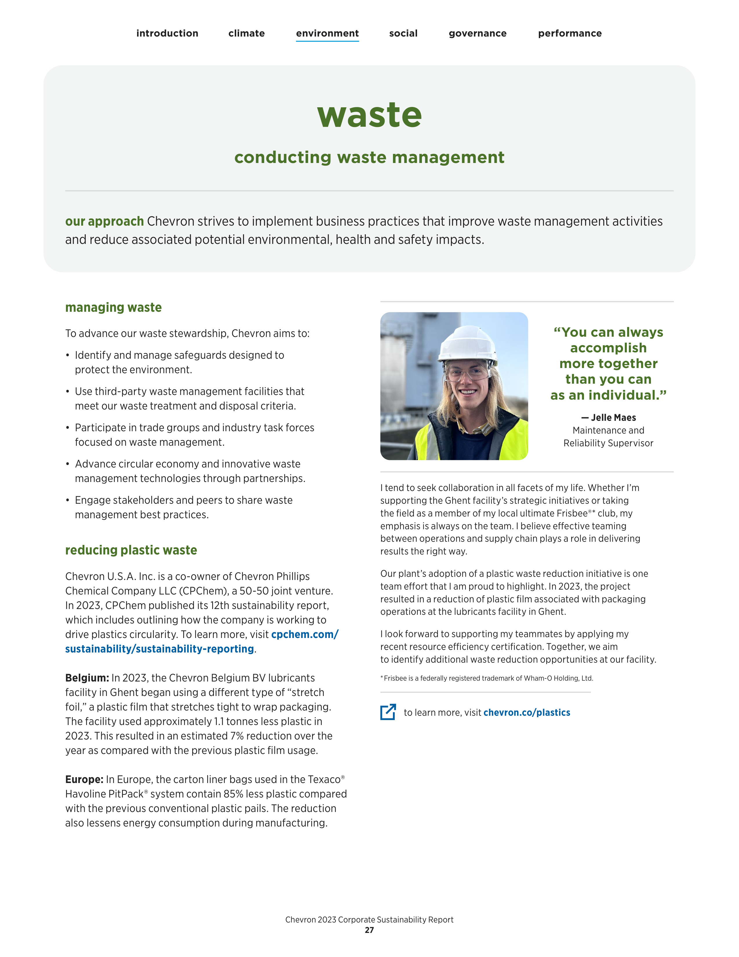 Chevron Sustainability Report — page 29