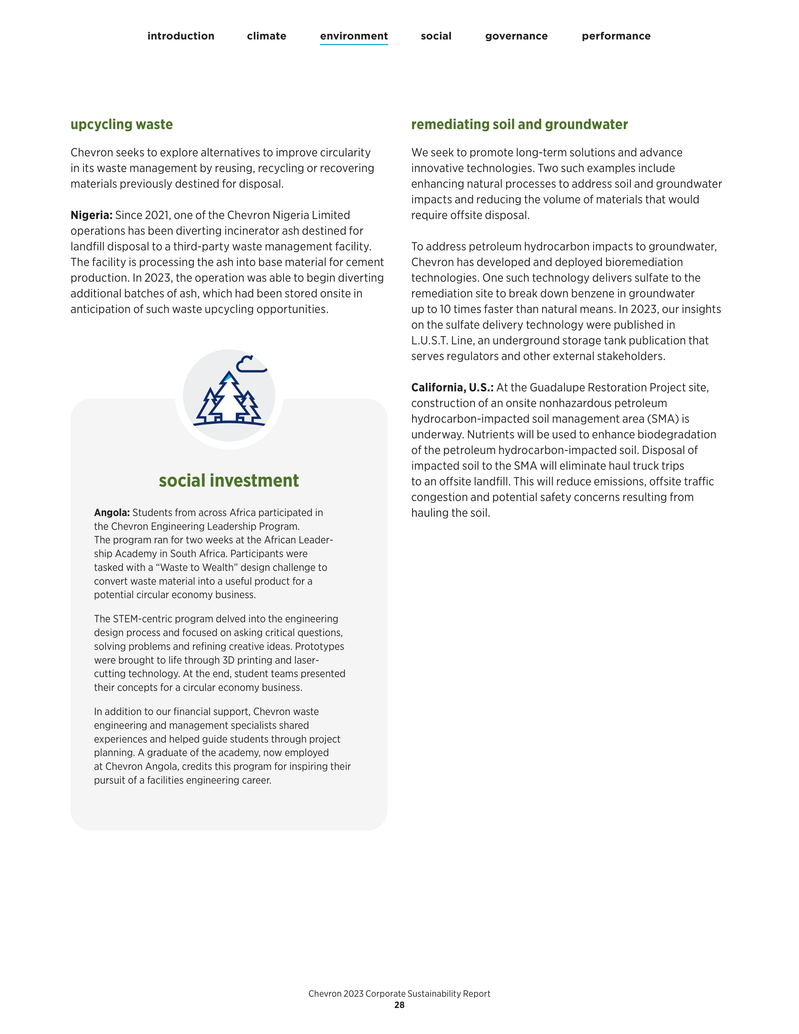 Chevron Sustainability Report — page 30