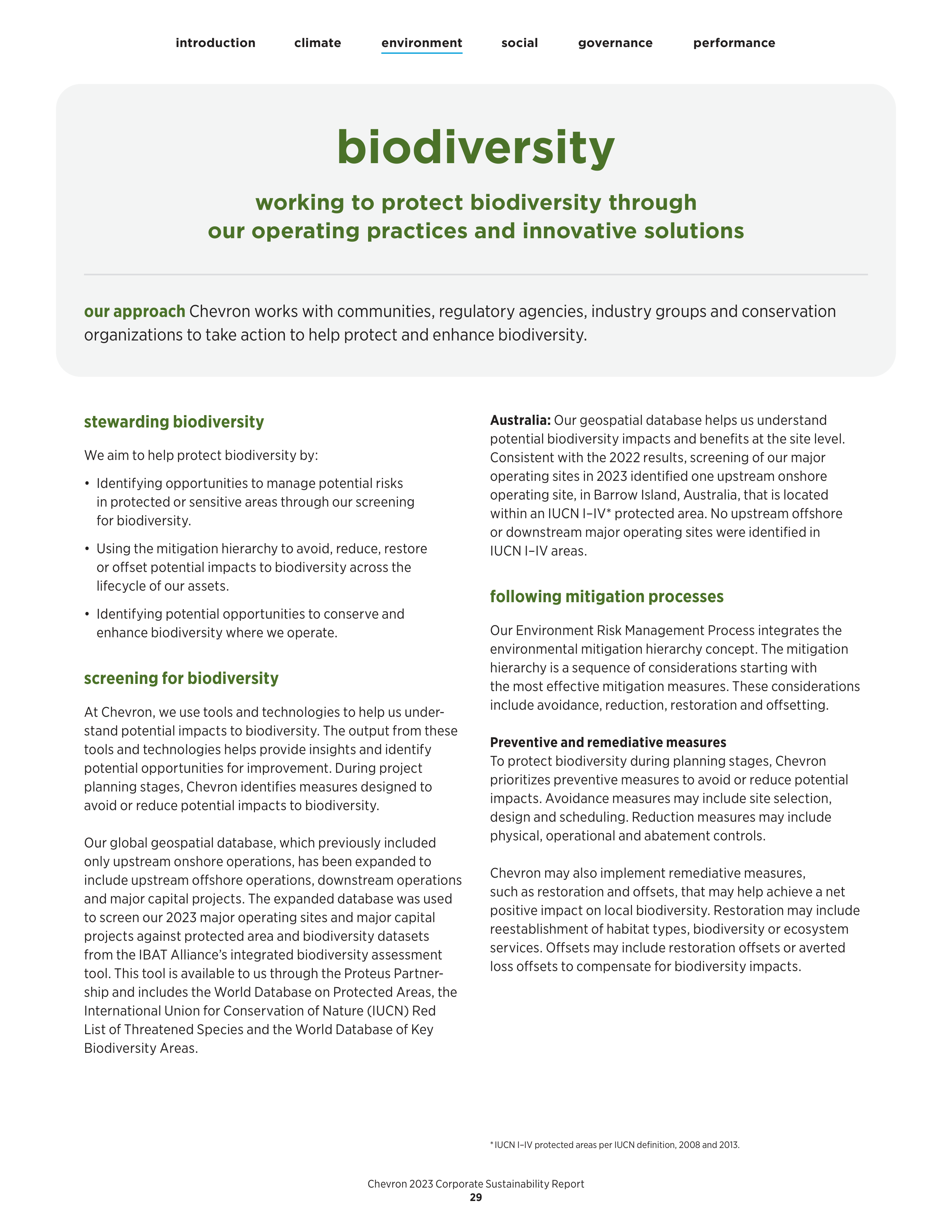 Chevron Sustainability Report — page 31
