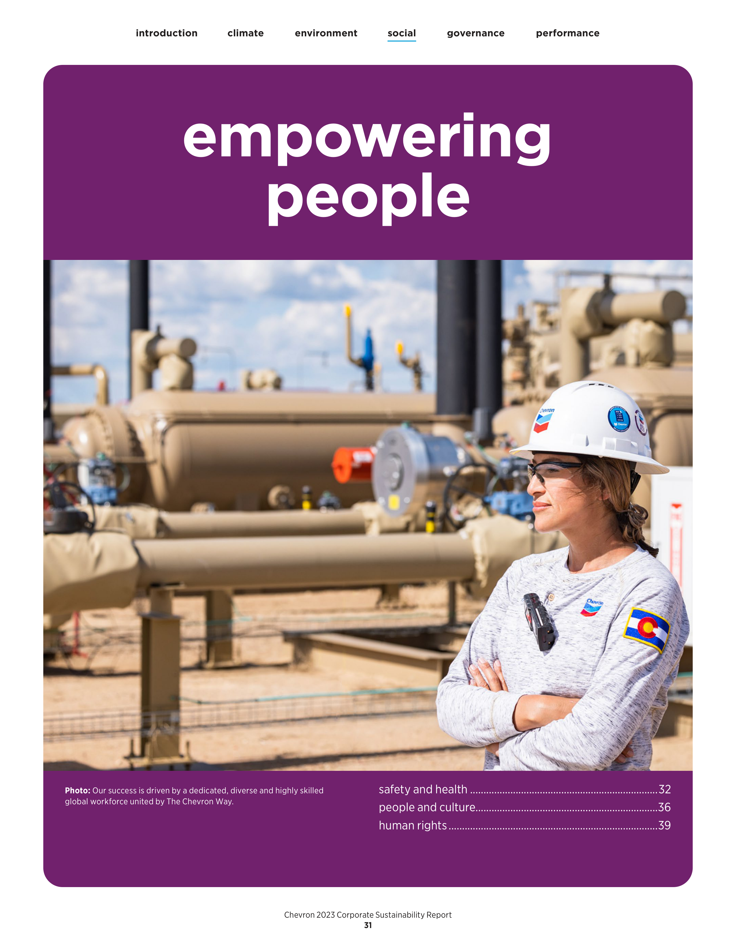 Chevron Sustainability Report — page 33