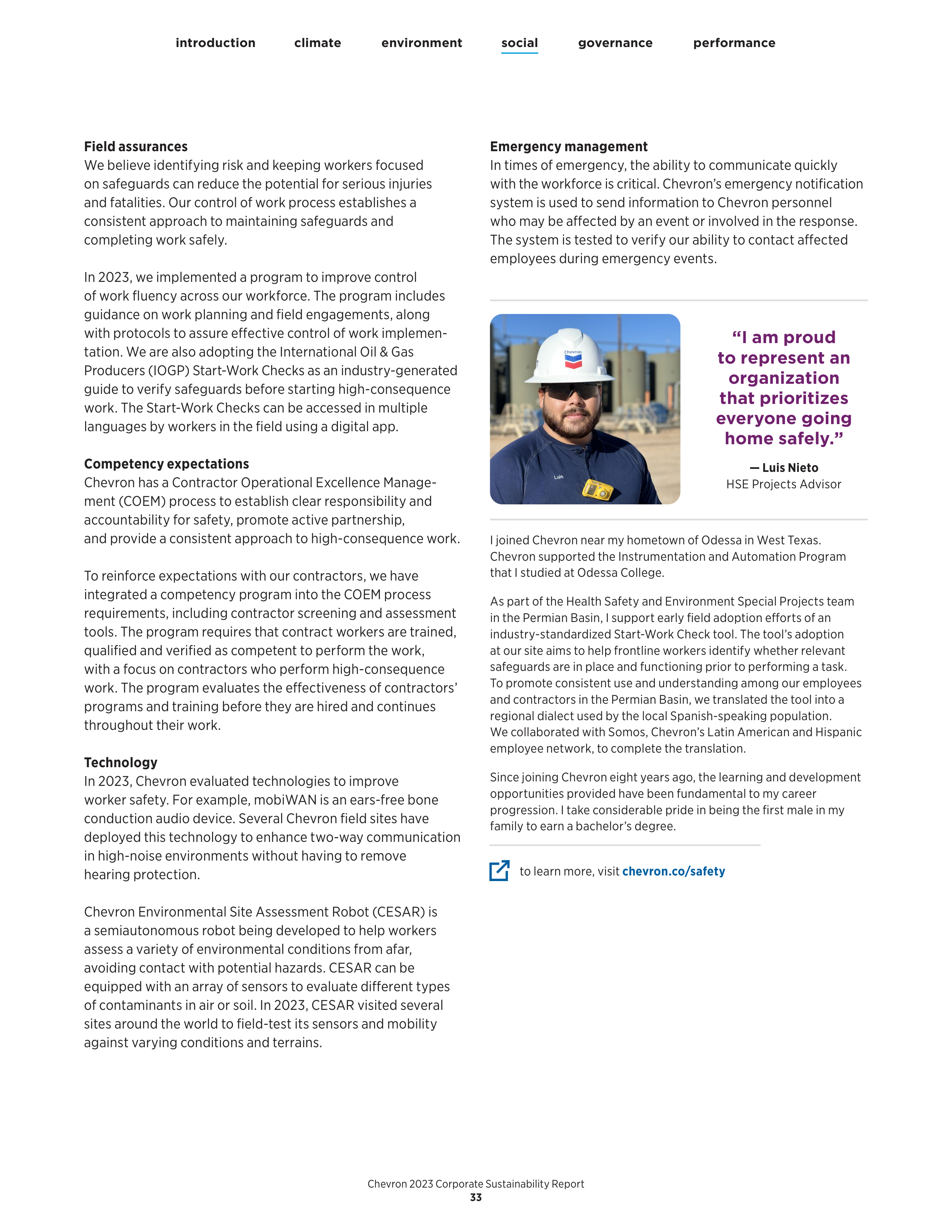 Chevron Sustainability Report — page 35