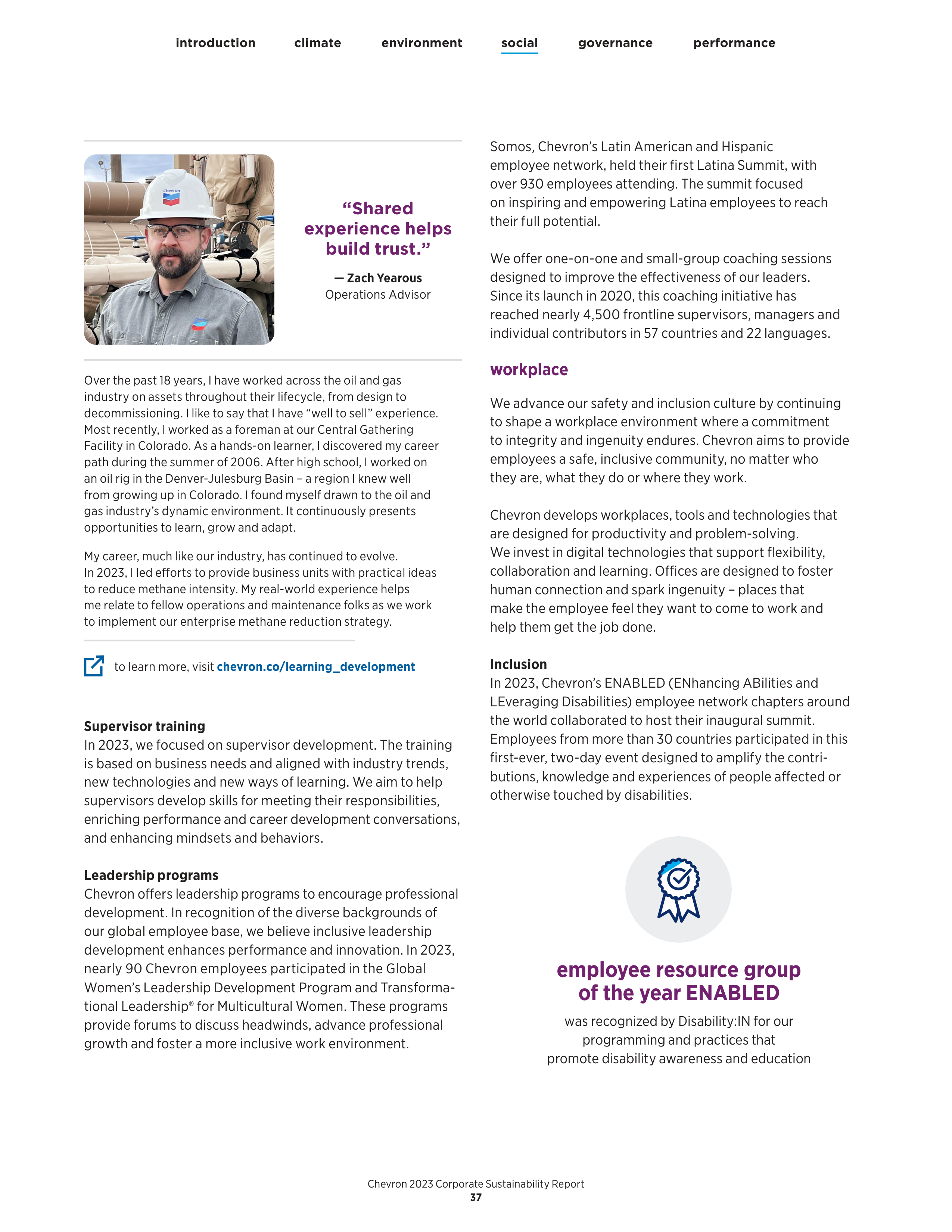 Chevron Sustainability Report — page 39