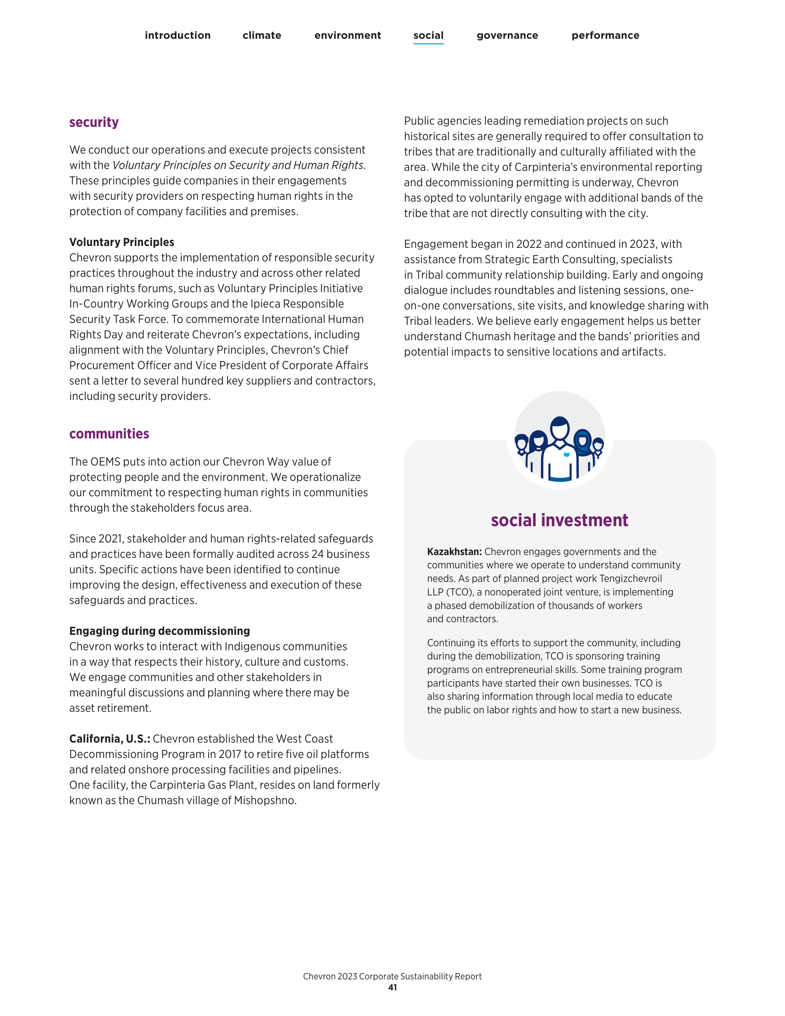 Chevron Sustainability Report — page 43