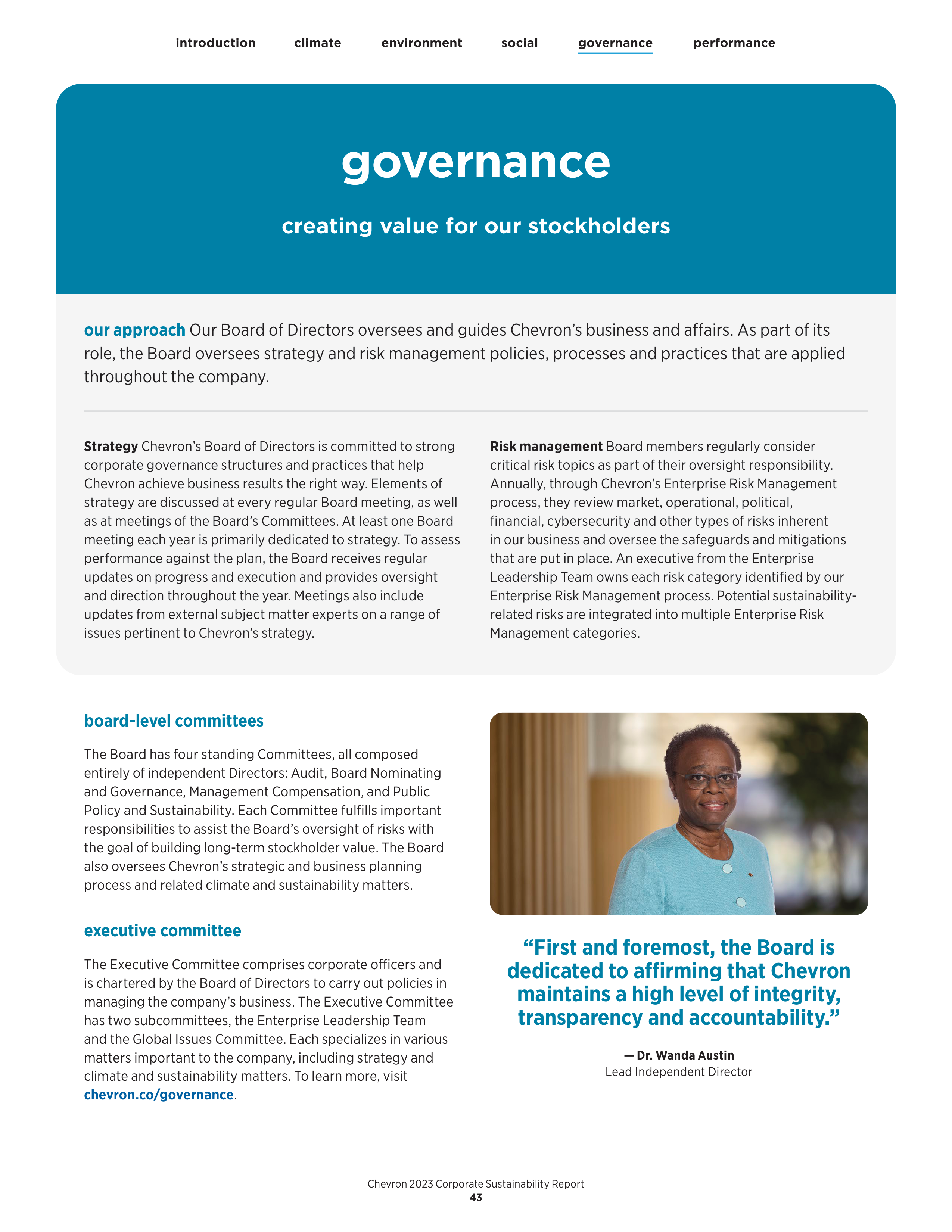 Chevron Sustainability Report — page 45