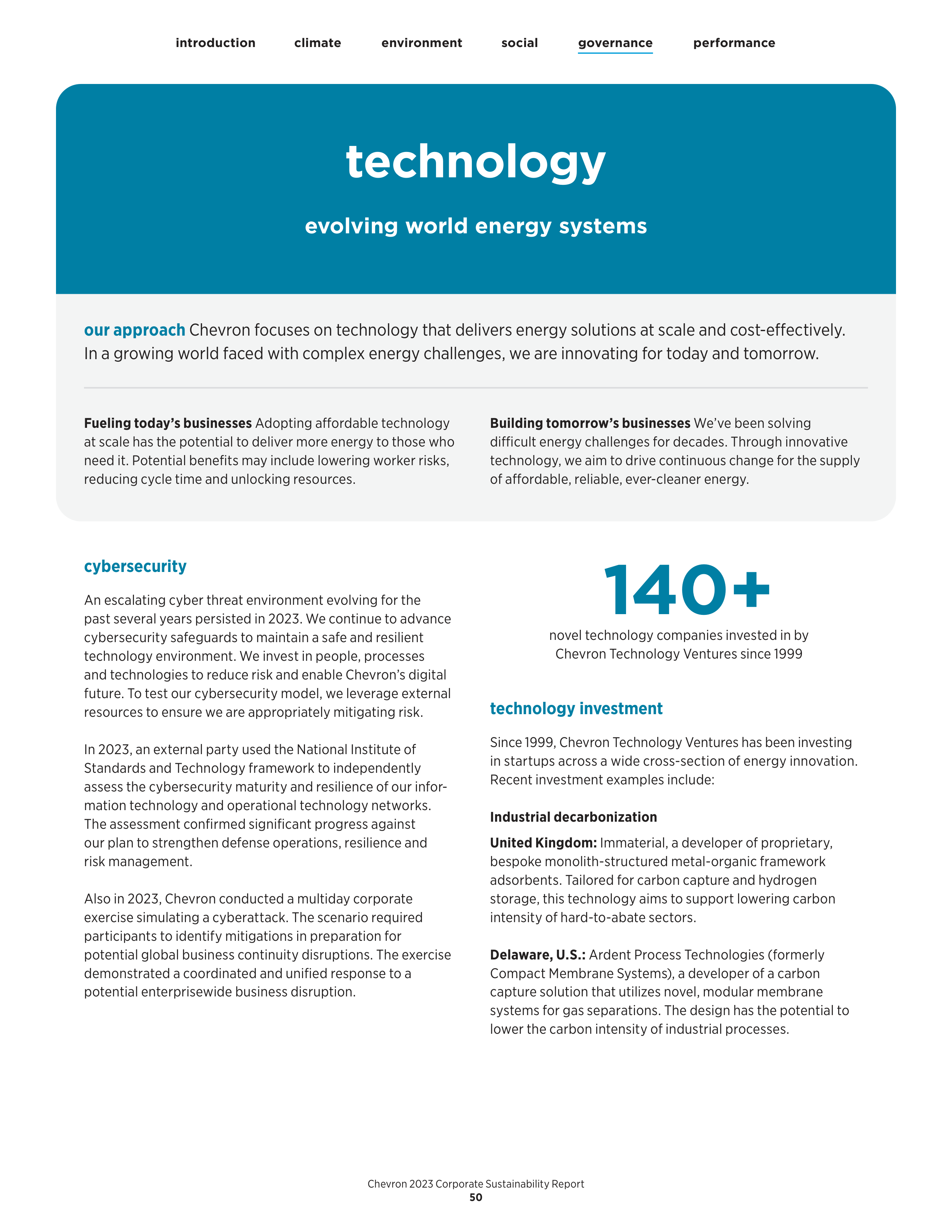 Chevron Sustainability Report — page 52