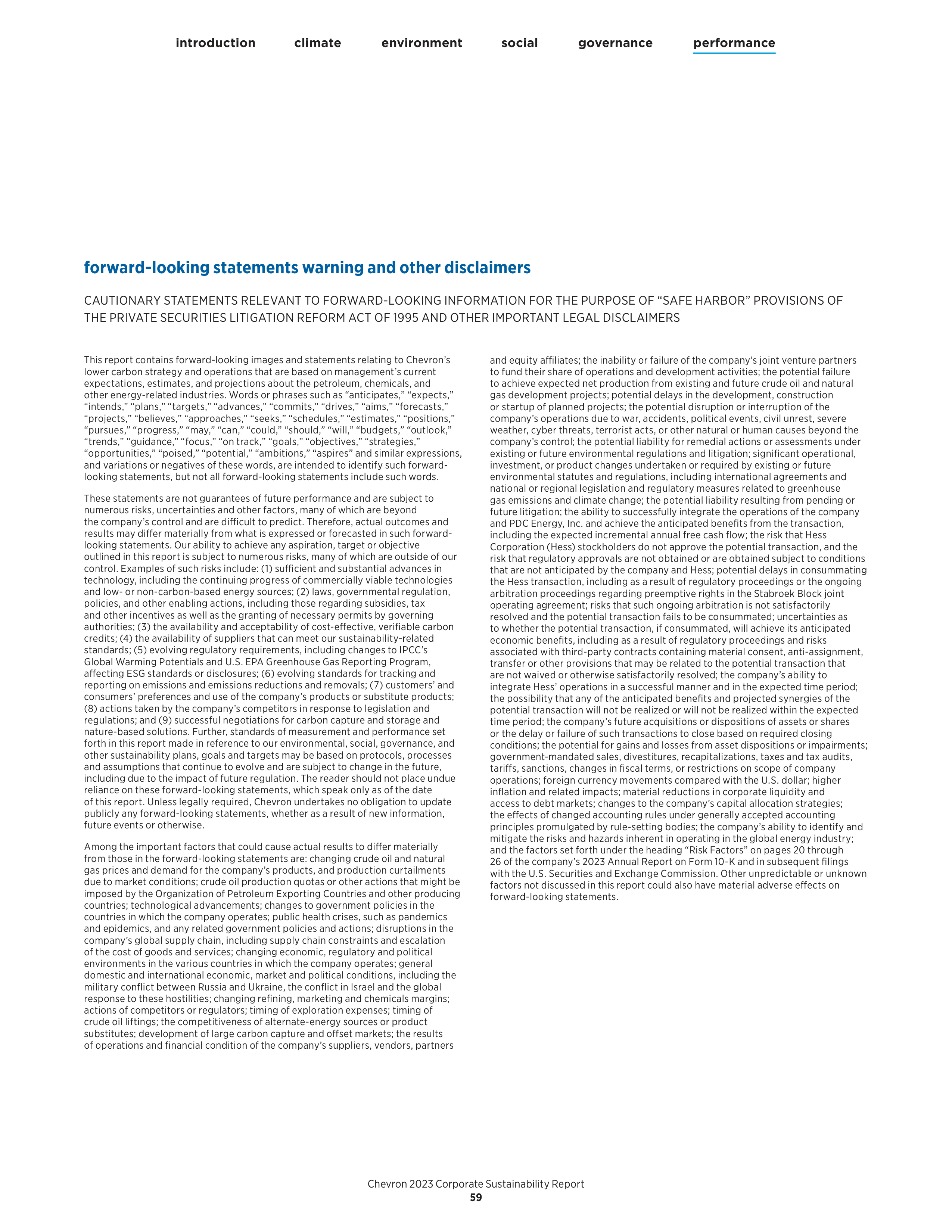 Chevron Sustainability Report — page 61
