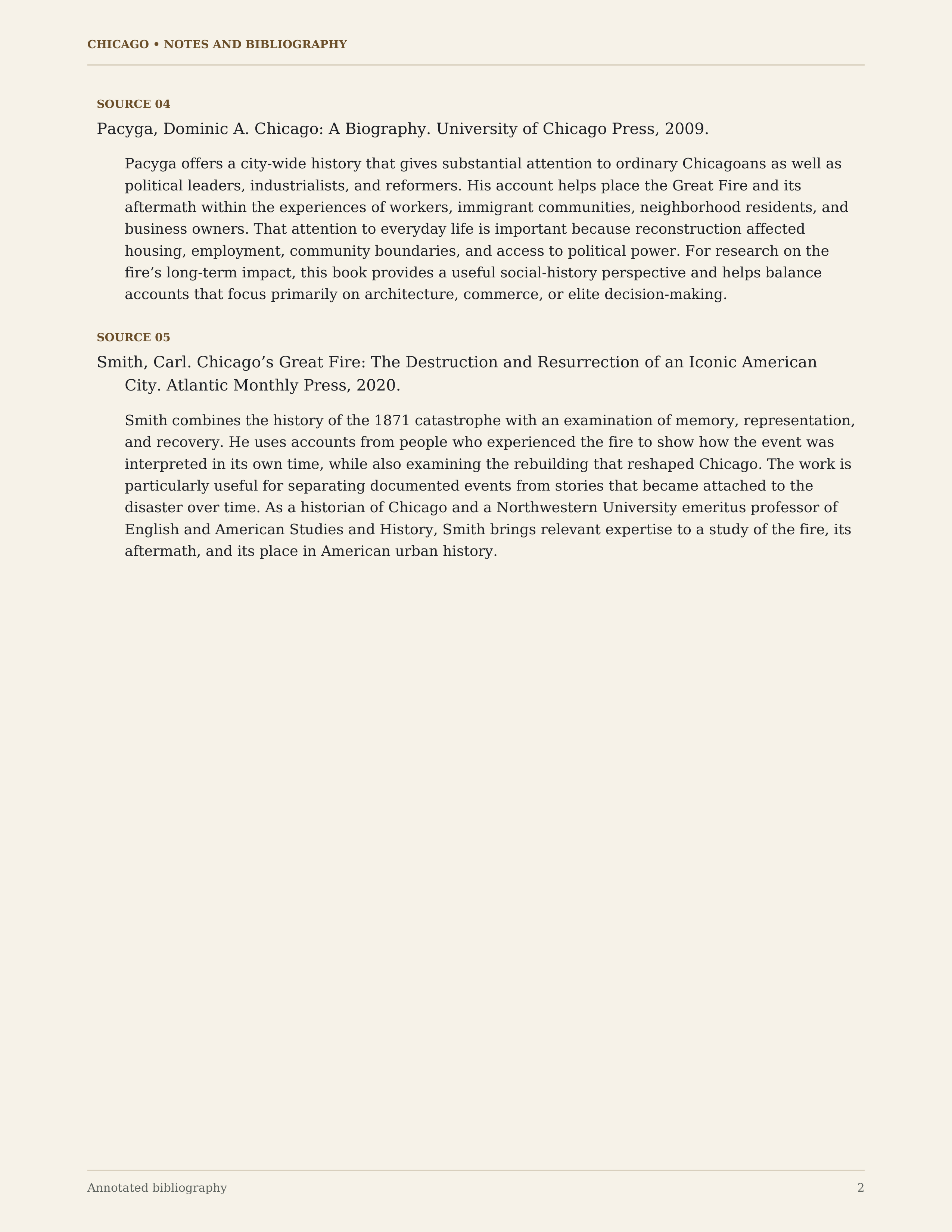 Chicago Style Annotated Bibliography — page 2