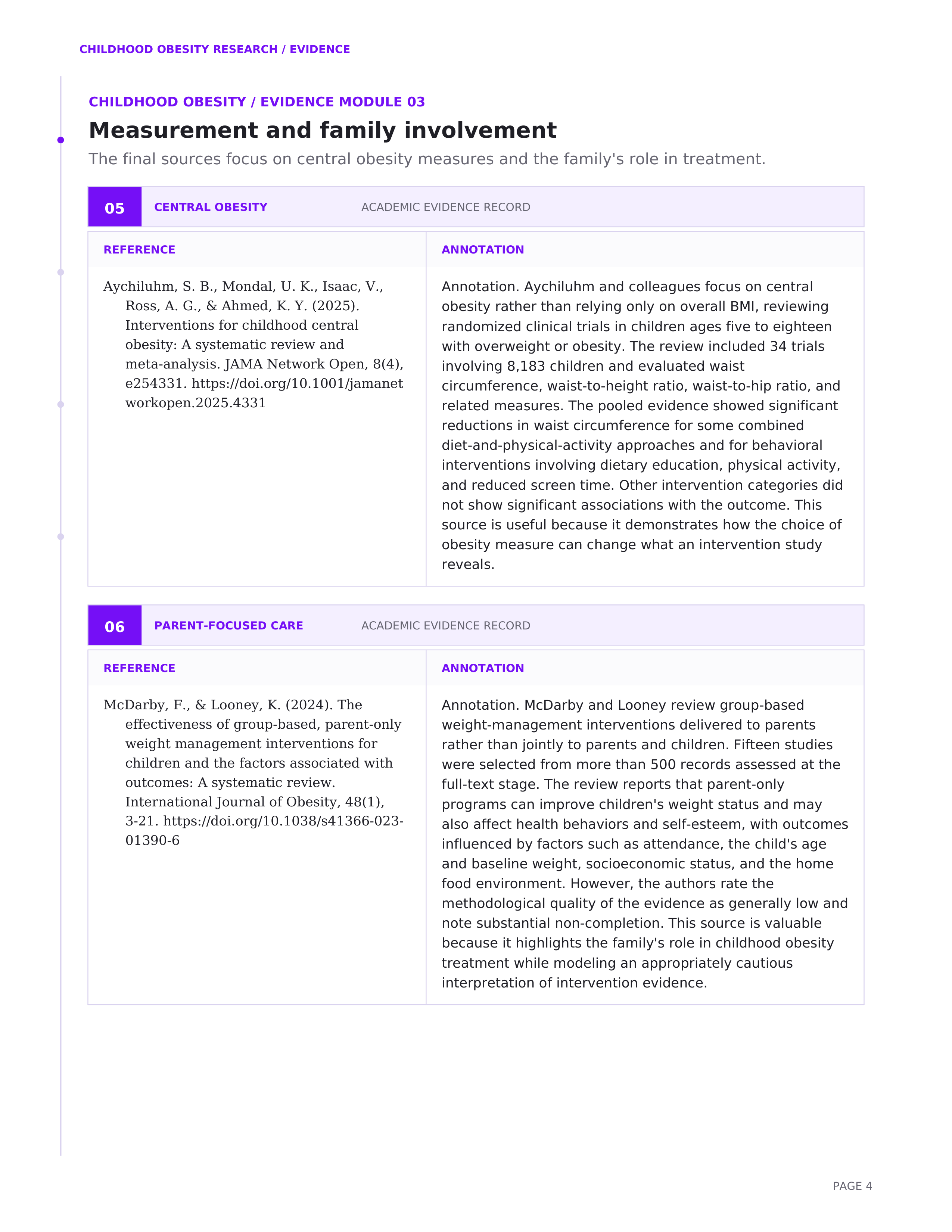 Childhood Obesity Annotated Bibliography — page 4