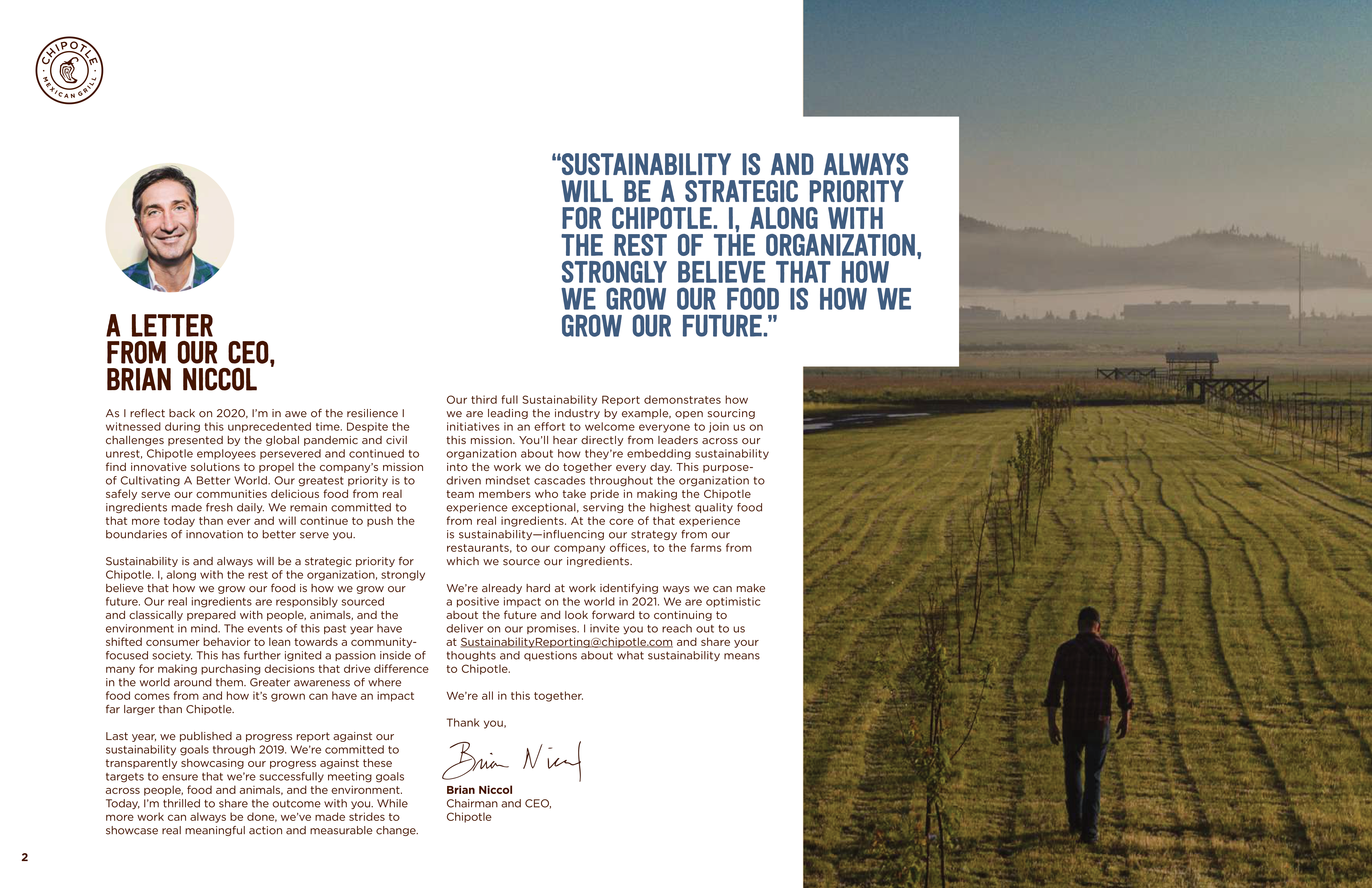 Chipotle Sustainability Magazine — page 2