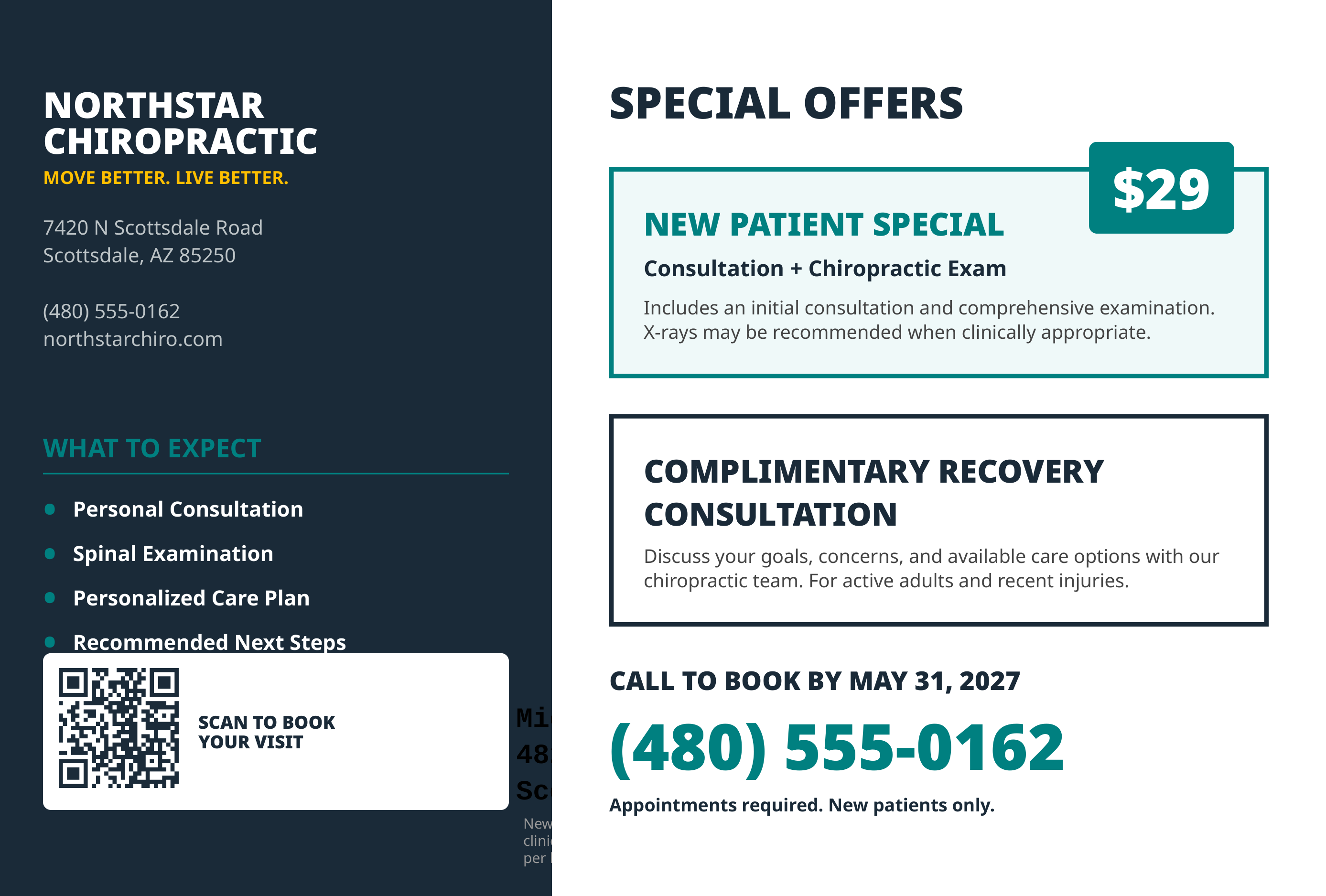 Chiropractic New Patient Relief & Wellness Special Postcard — page 2